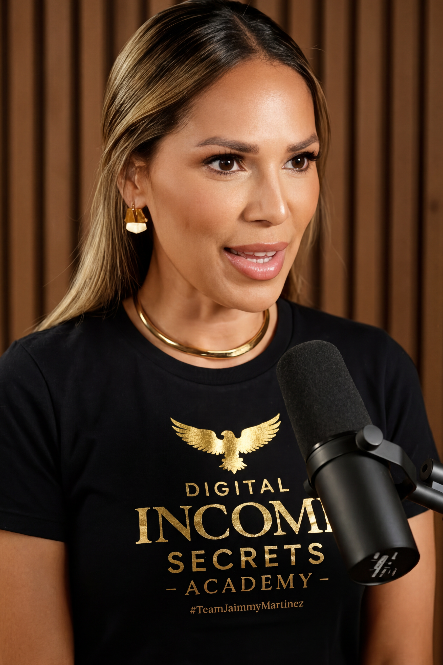 Camiseta Founder Digital Income Secrets Academy™ (Dorado Metálico)