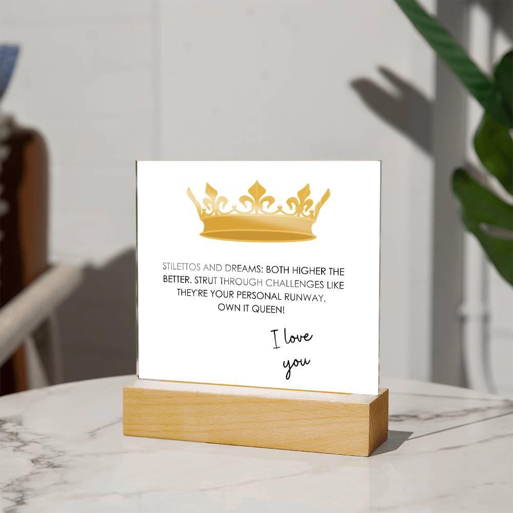 5 WARRIOR GLAM Square Acrylic Plaque - MY SEXY STYLES