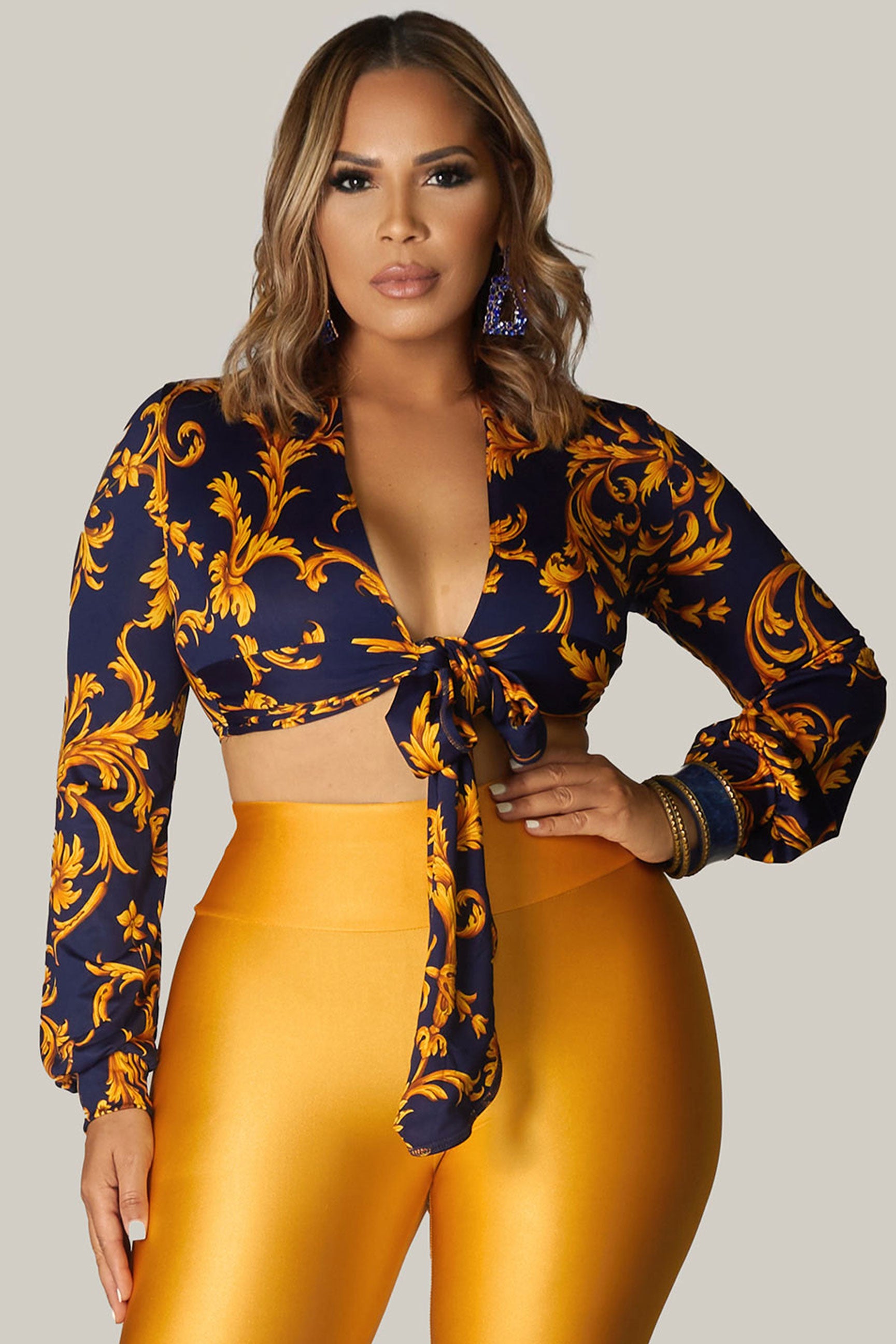 Carter Crop Top With Waist Tie - MY SEXY STYLES