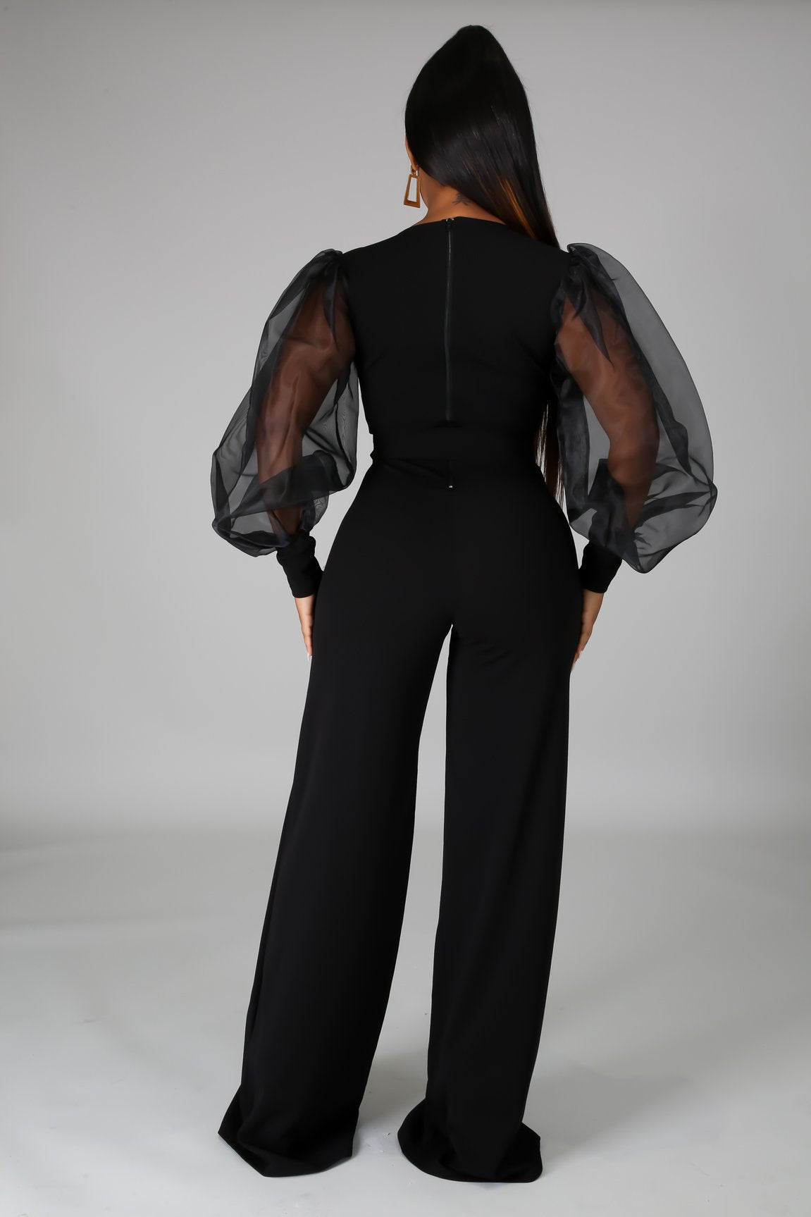 Parker Elegant Belted Plunging Jumpsuit - MY SEXY STYLES