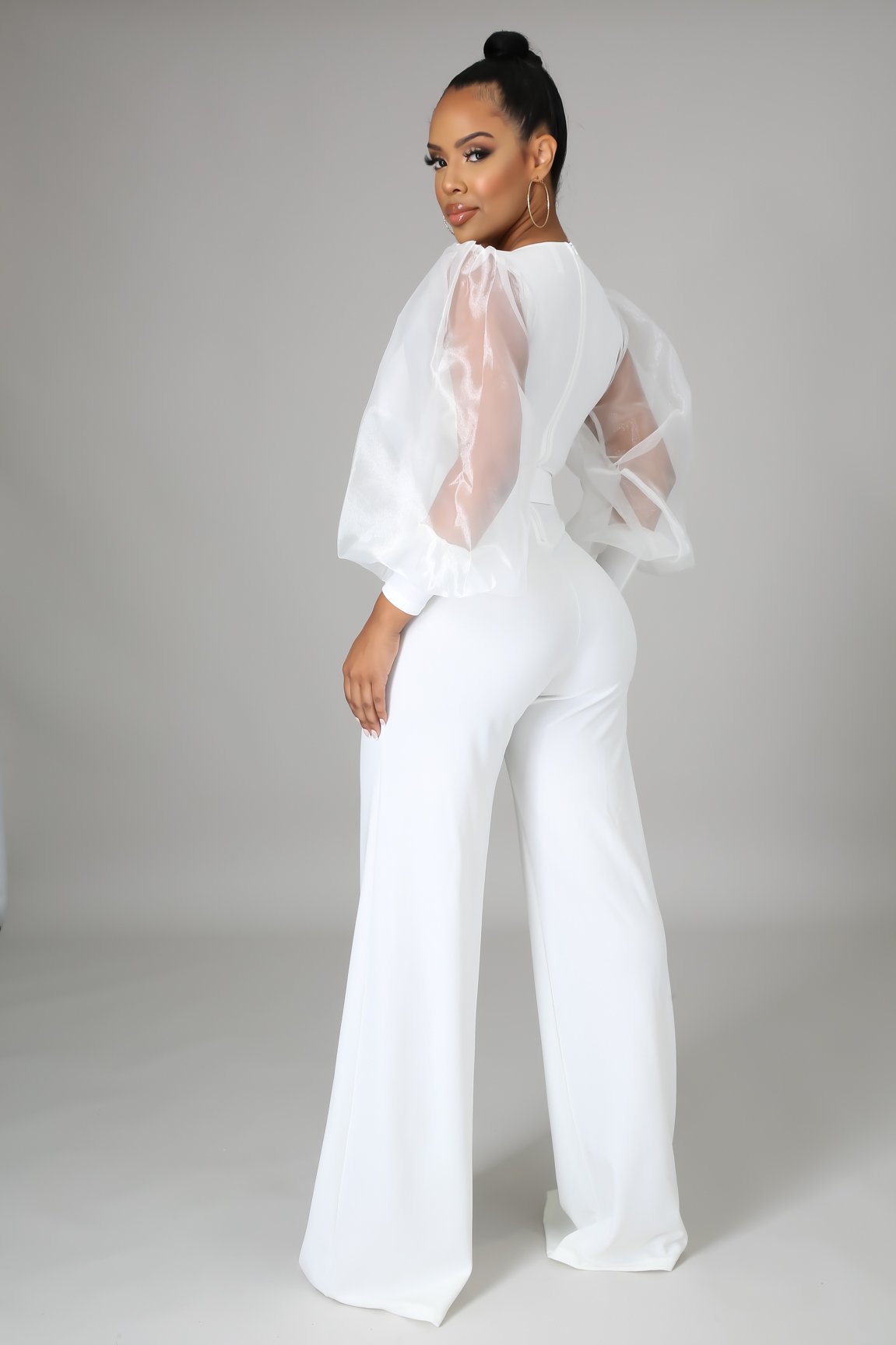 Parker Elegant Belted Plunging Jumpsuit - MY SEXY STYLES