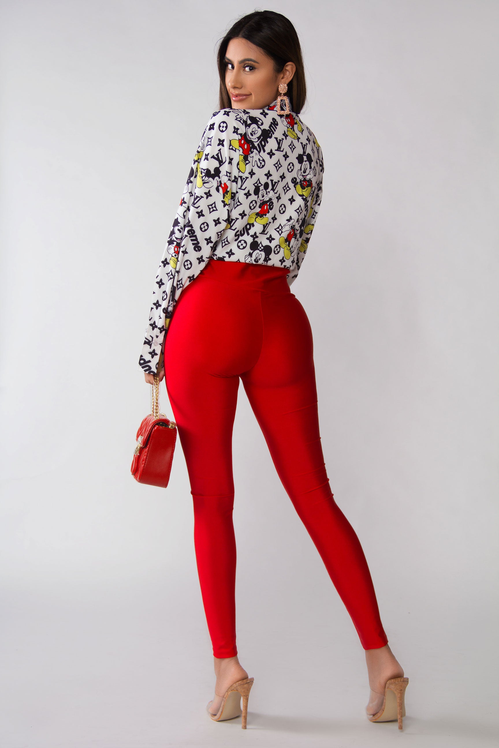 Mickey and Me Long Sleeves Tied Blouse - MY SEXY STYLES