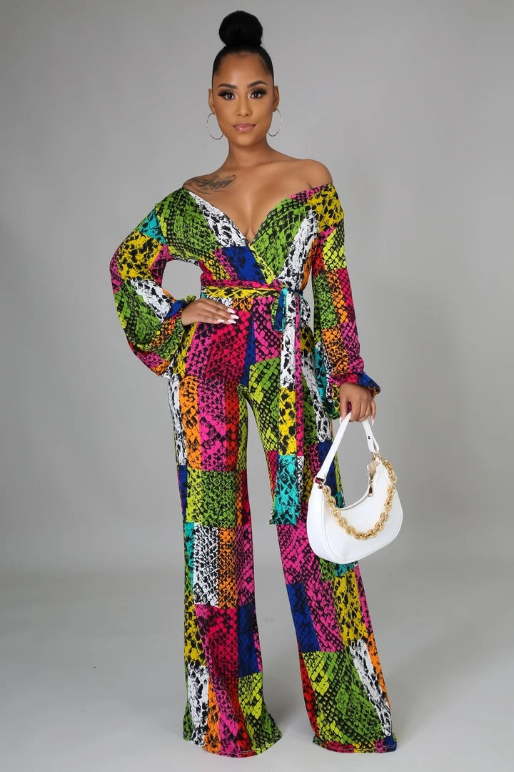 Neon Everlee Multicolor Print Jumpsuit - MY SEXY STYLES