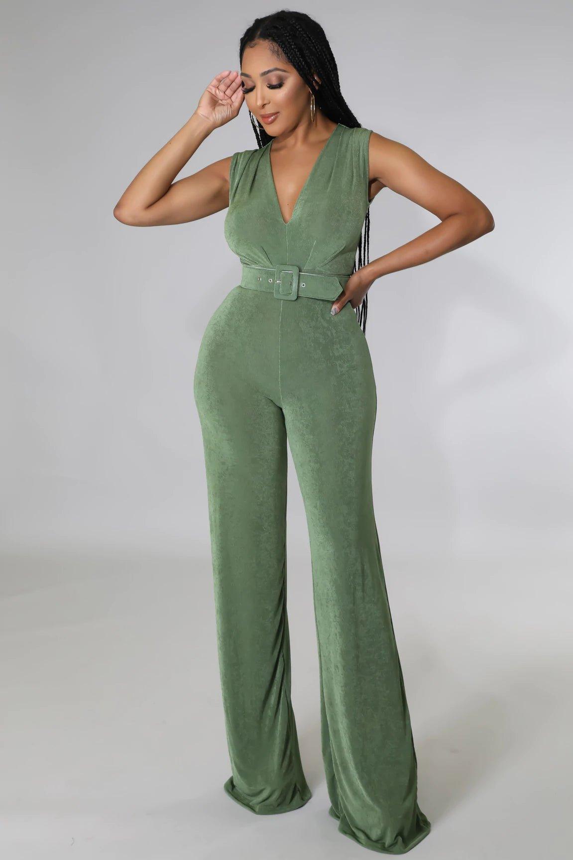 Aliya Belted Jumpsuit - MY SEXY STYLES