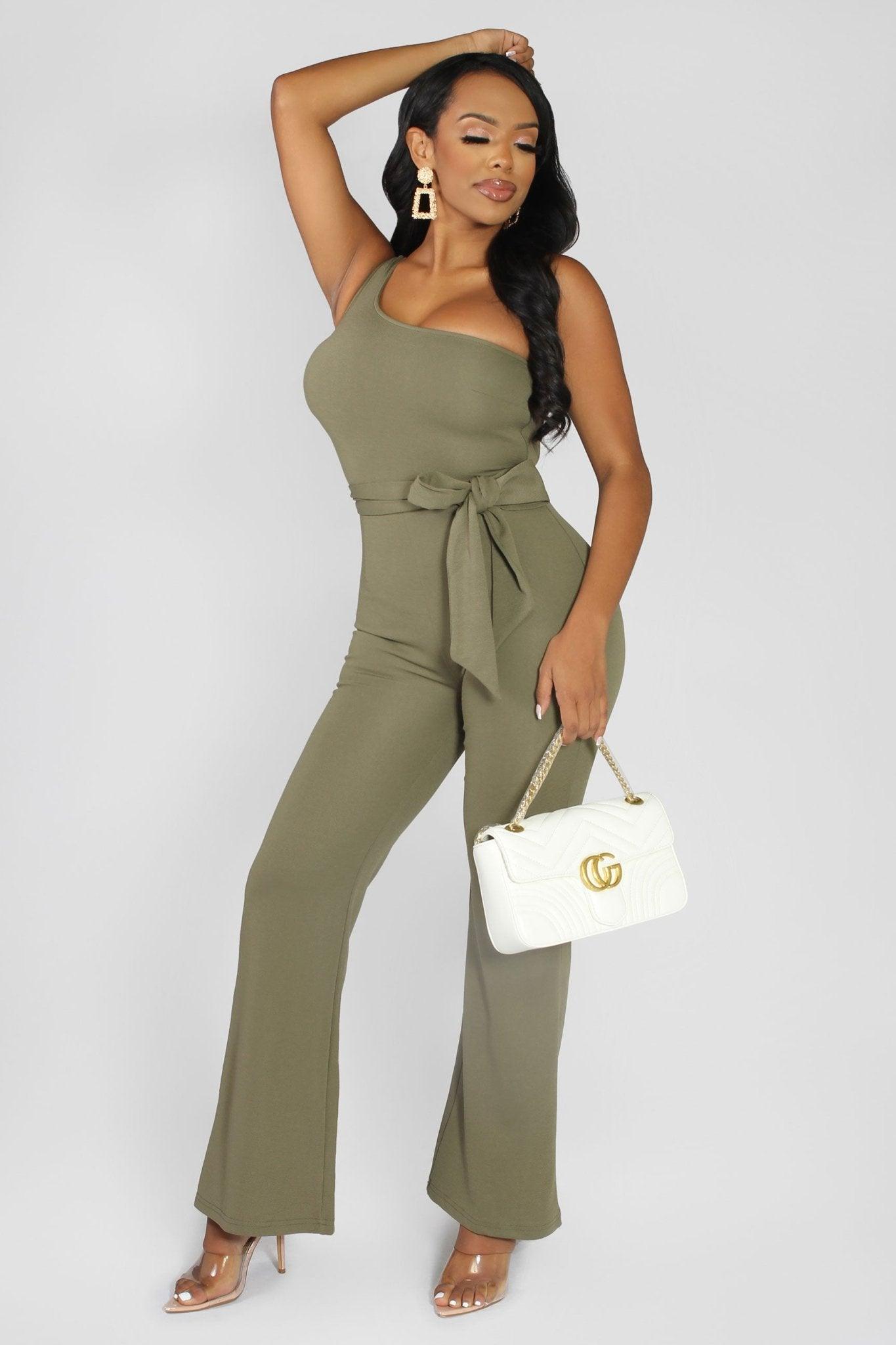 Amoura One Shoulder Jumpsuit - MY SEXY STYLES