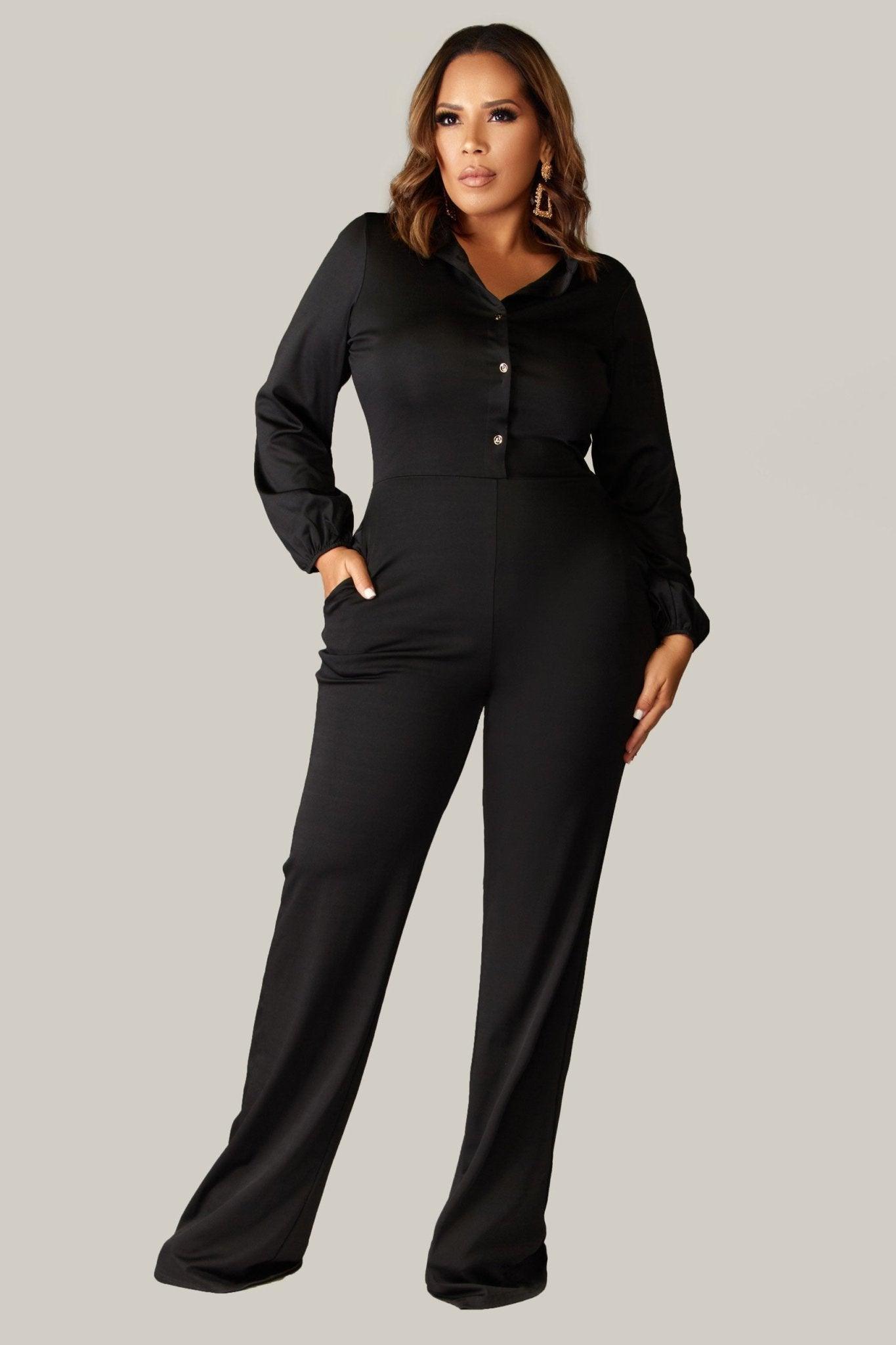Arabella Button Up Jumpsuit - MY SEXY STYLES