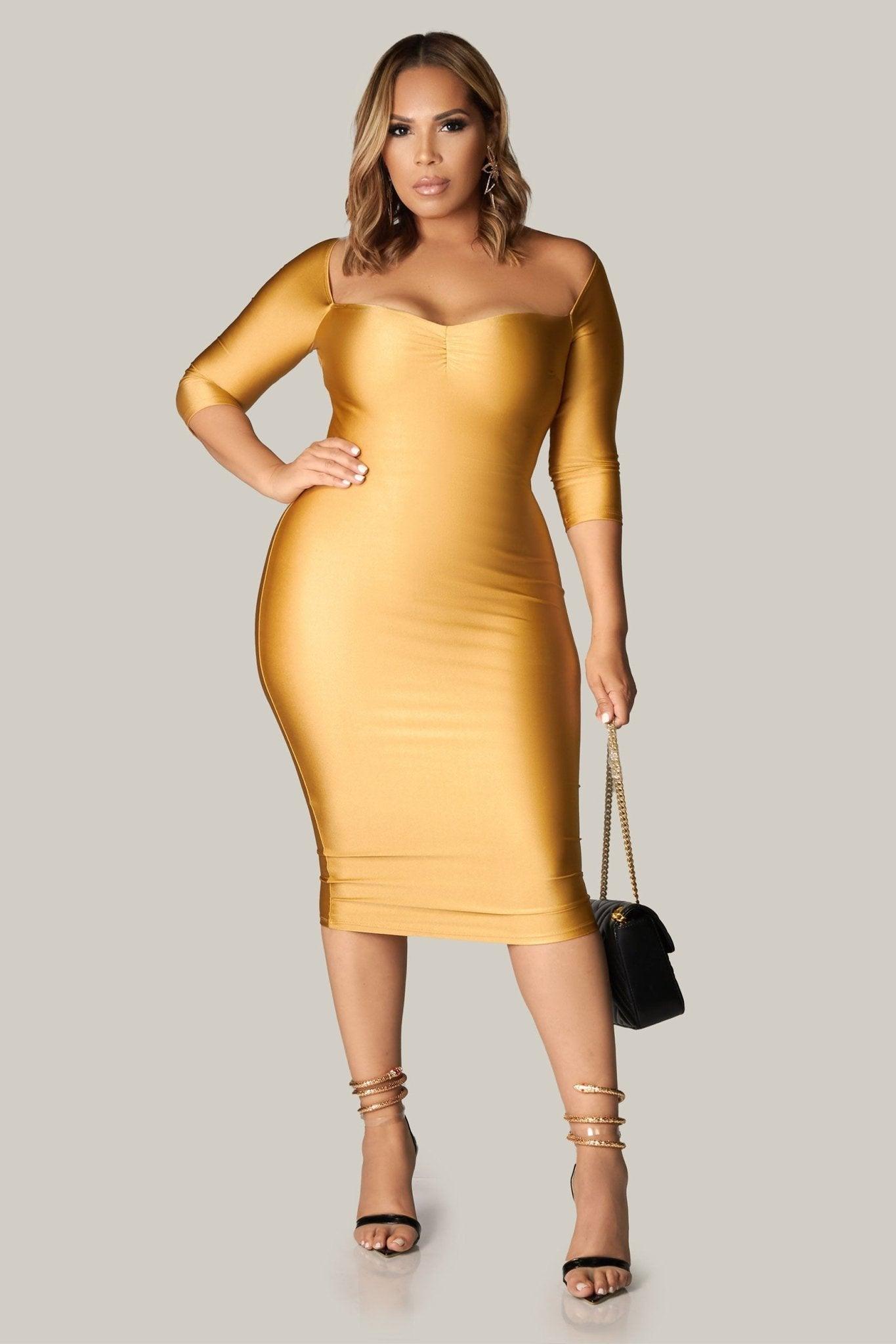 Bethany Slimming Midi Dress - MY SEXY STYLES