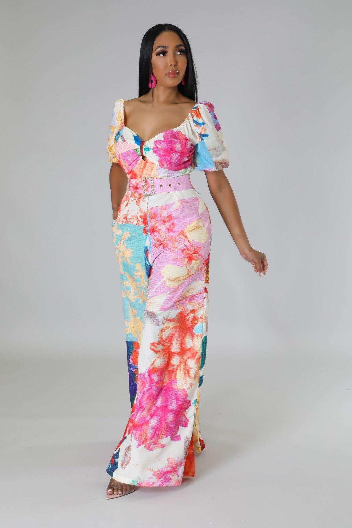 Bexley Floral Print Palazzo Jumpsuit - MY SEXY STYLES