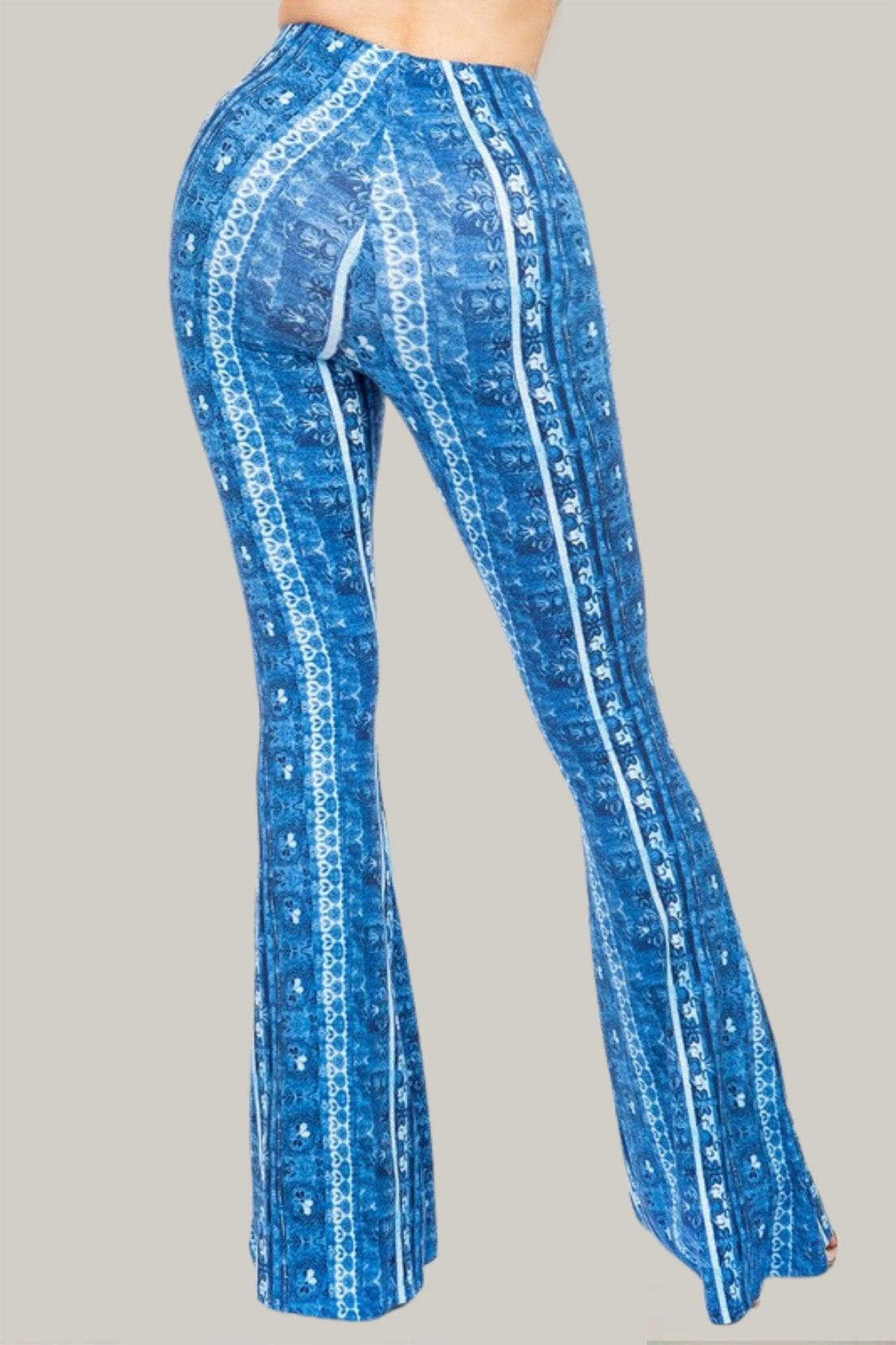 Boho Floral Printed Flared Pants - MY SEXY STYLES