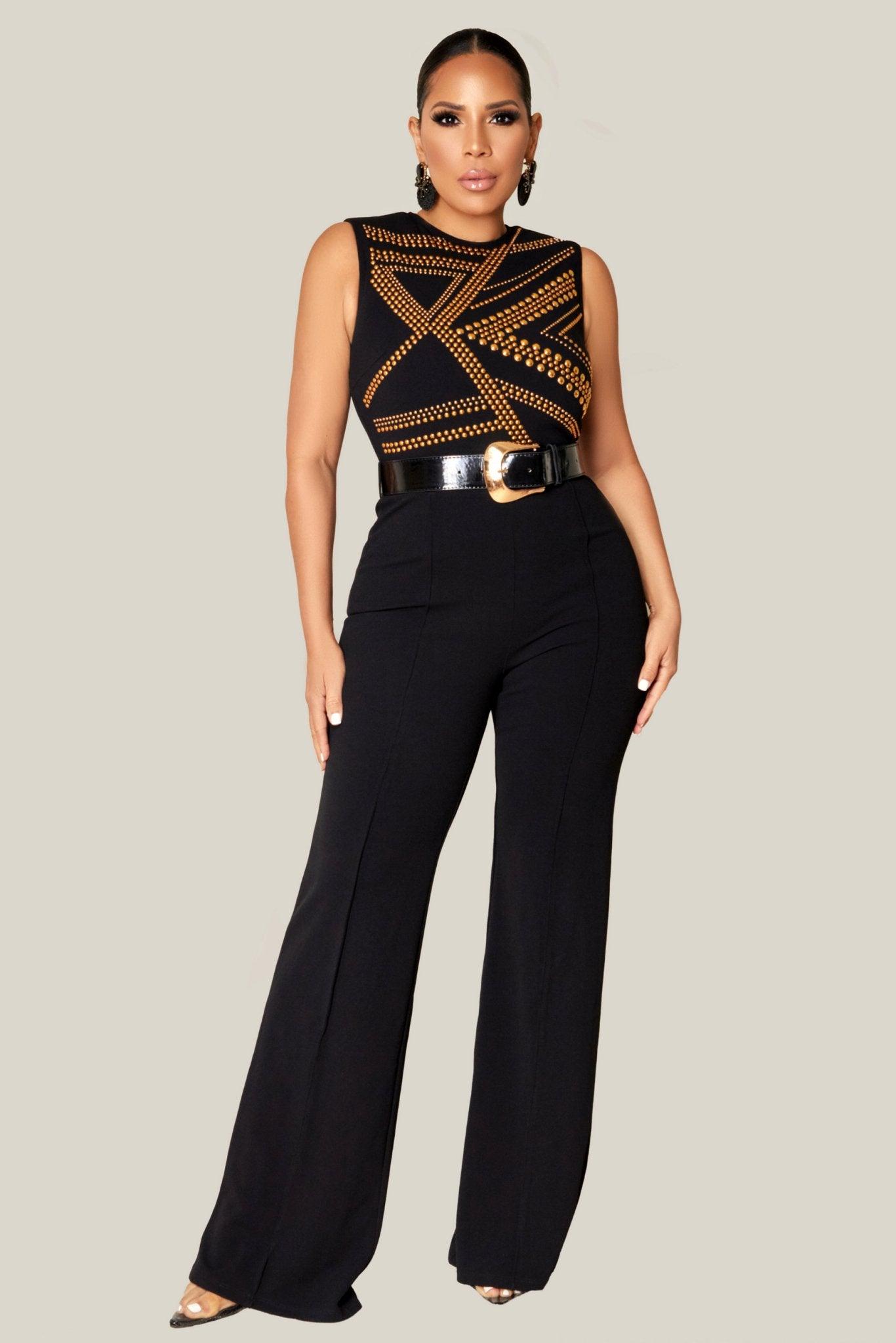 Classic Elegance Belted Jumpsuit - MY SEXY STYLES