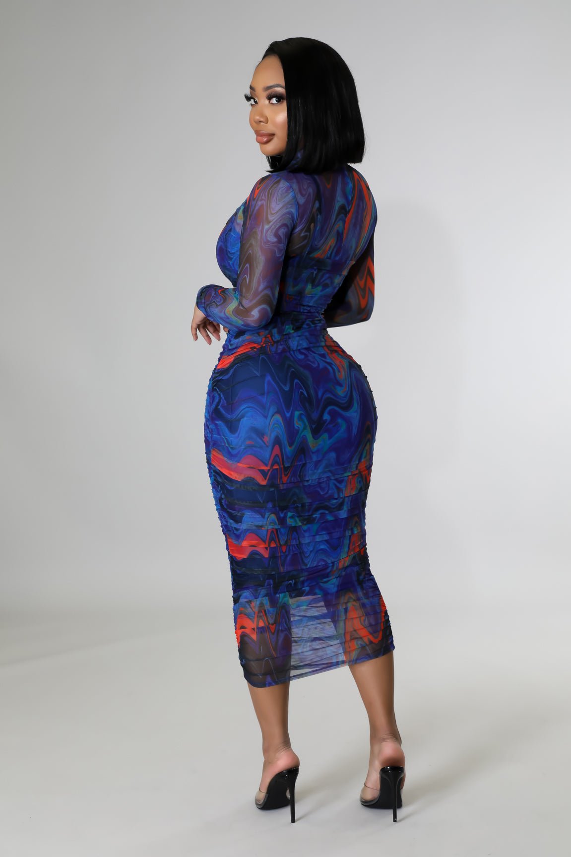 Clementine Ruched Midi Dress - MY SEXY STYLES