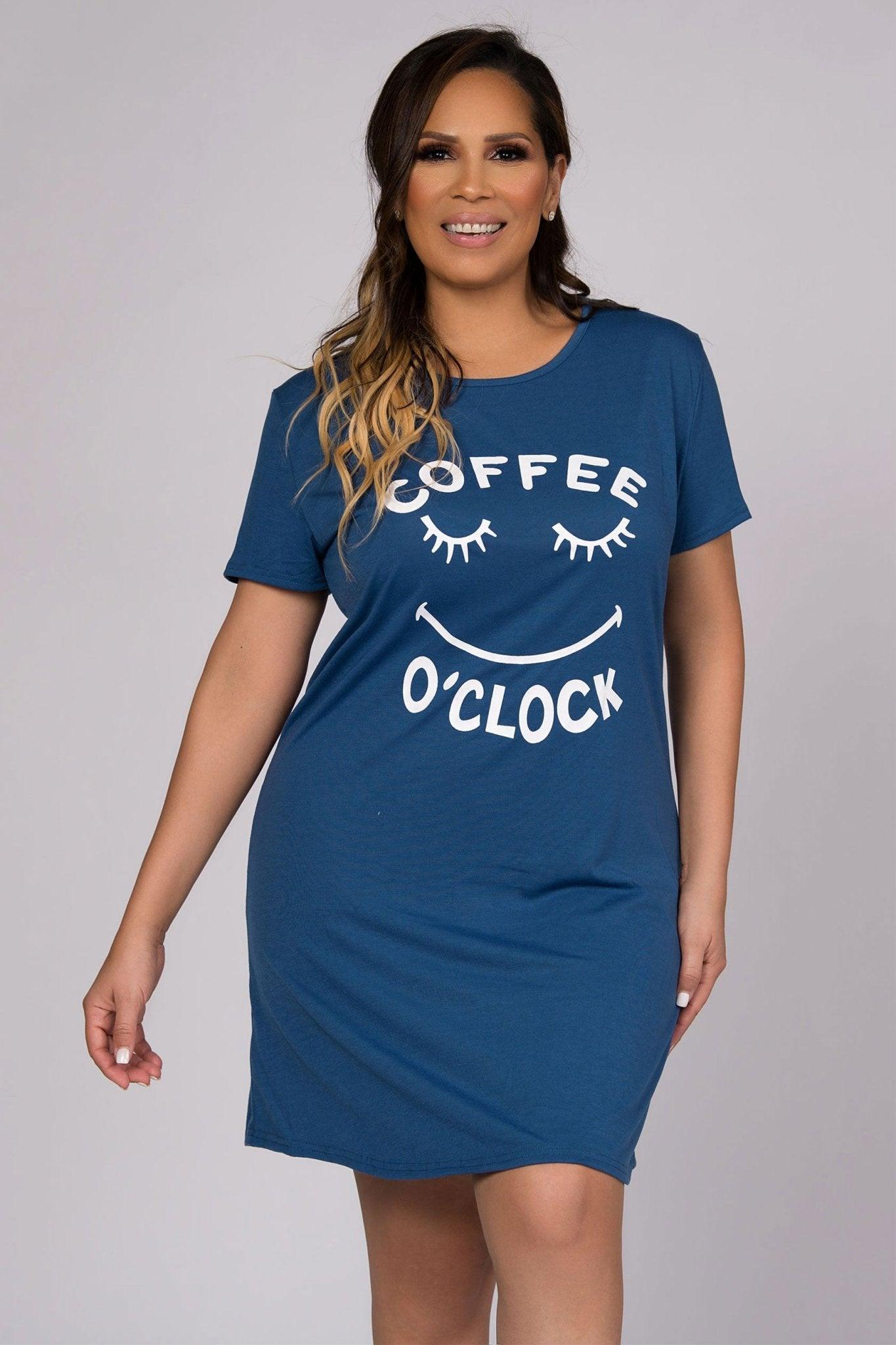 Coffee O' Clock Sleep Shirt - MY SEXY STYLES