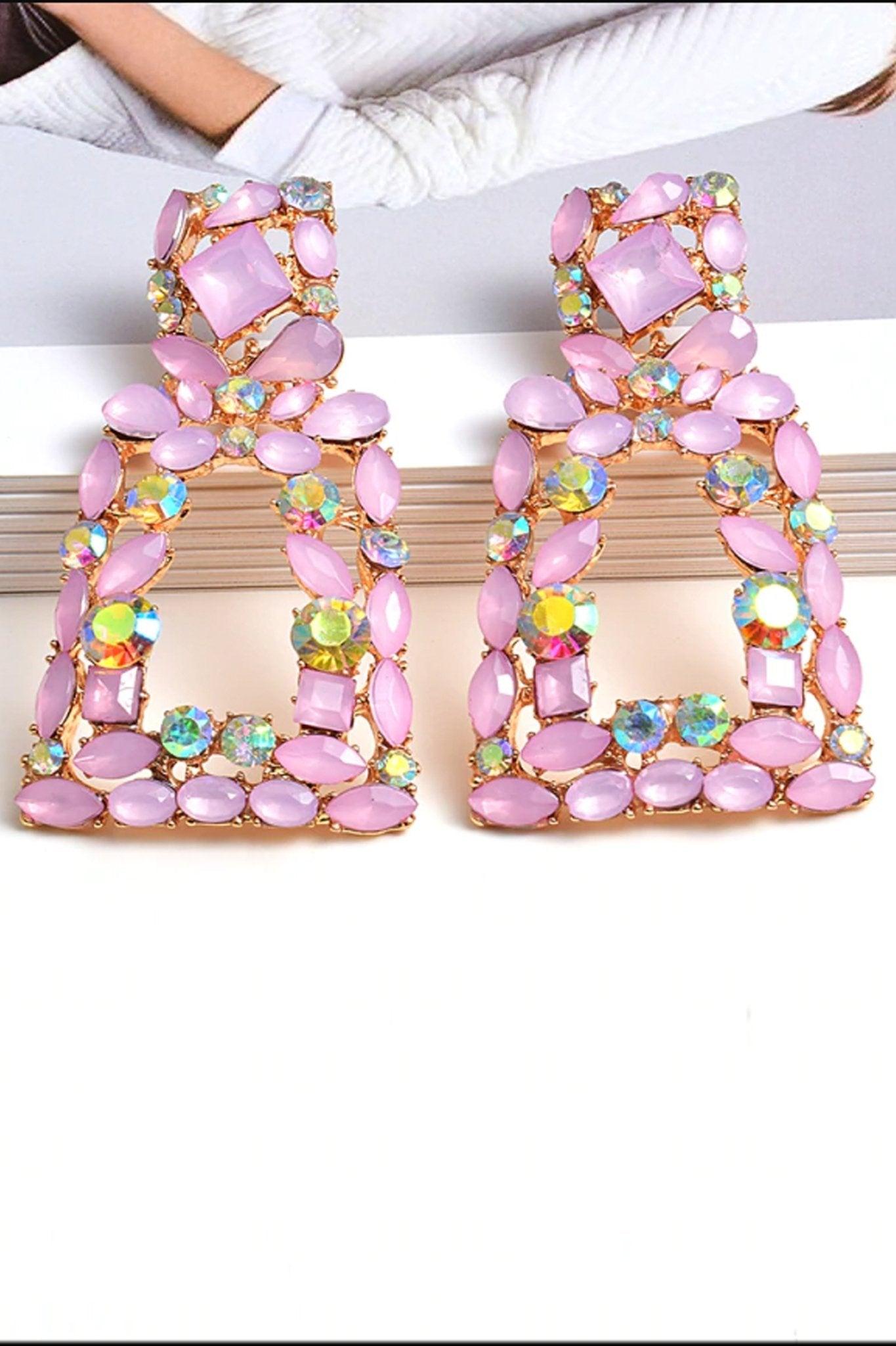 Colored Stones Fashion Earrings - MY SEXY STYLES