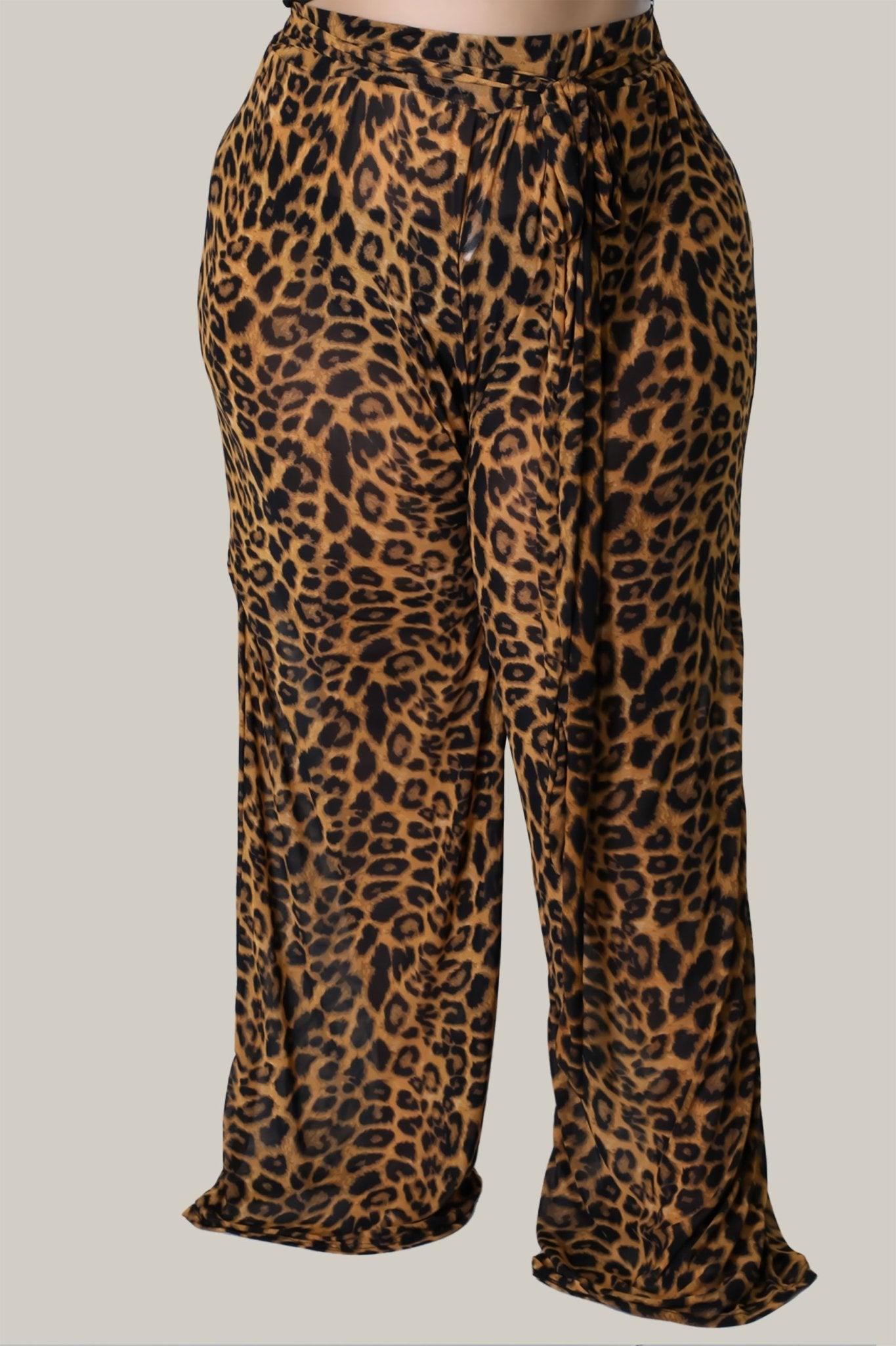 Eline High Waisted Animal Print Pants - MY SEXY STYLES