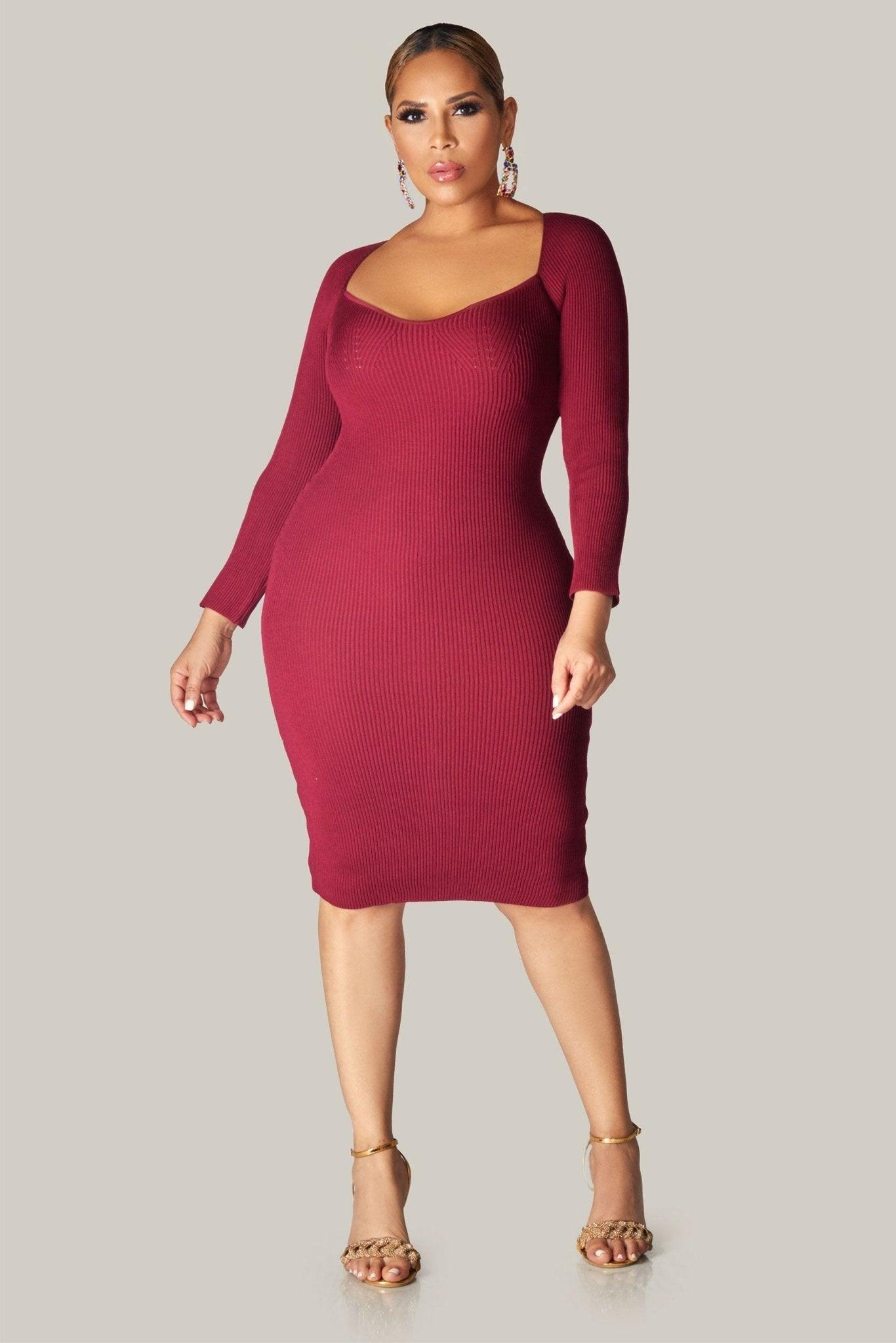 Falling For Her Long Sleeves Dress - MY SEXY STYLES