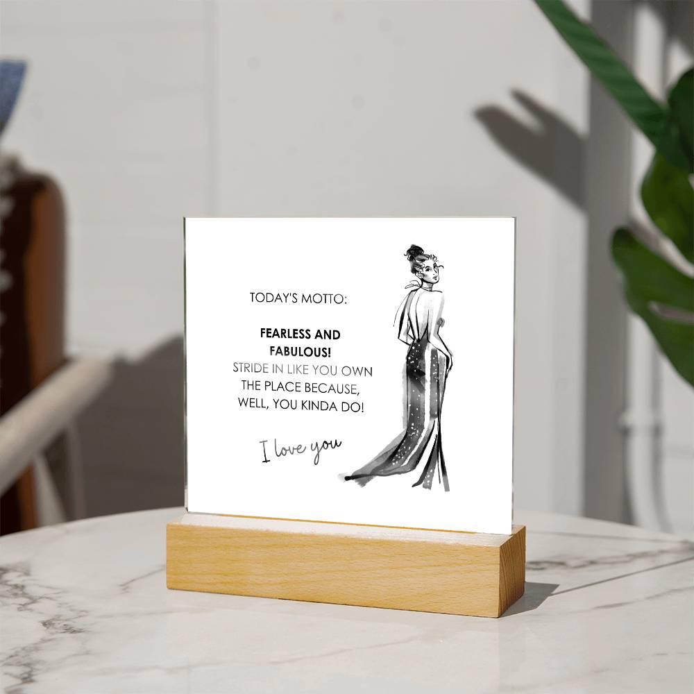 FEARLESS AND FABULOUS Square Acrylic Plaque - MY SEXY STYLES