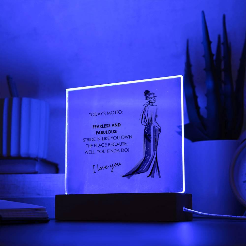 FEARLESS AND FABULOUS Square Acrylic Plaque - MY SEXY STYLES