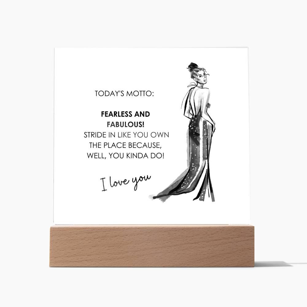 Fearless and Fabulous Square Acrylic Plaque - MY SEXY STYLES