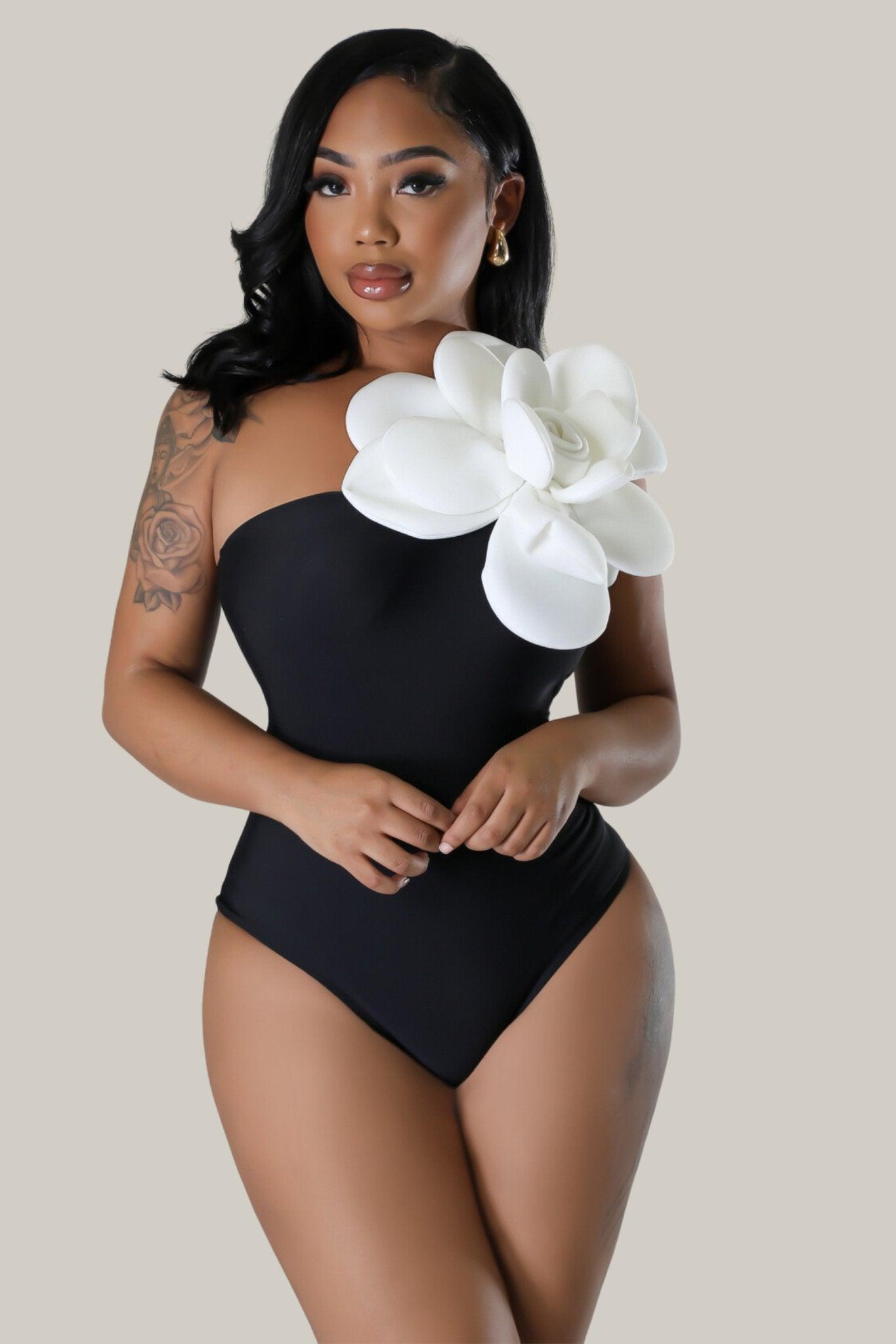 Fiora Flower Detail Bodysuit - MY SEXY STYLES