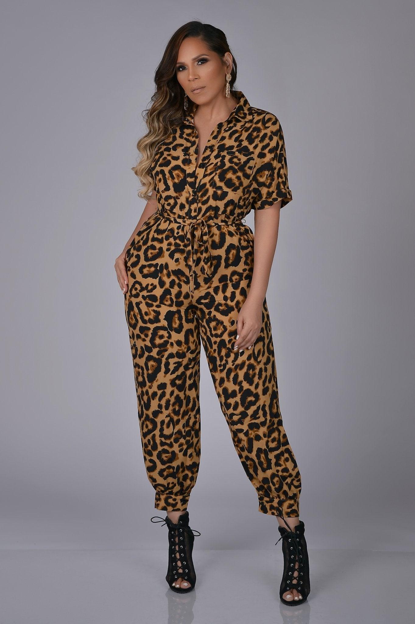 Giana Casual Cheetah Print Jumpsuit - MY SEXY STYLES