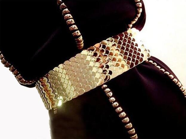 Gold Metal Fish Skin Fashion Belt - MY SEXY STYLES