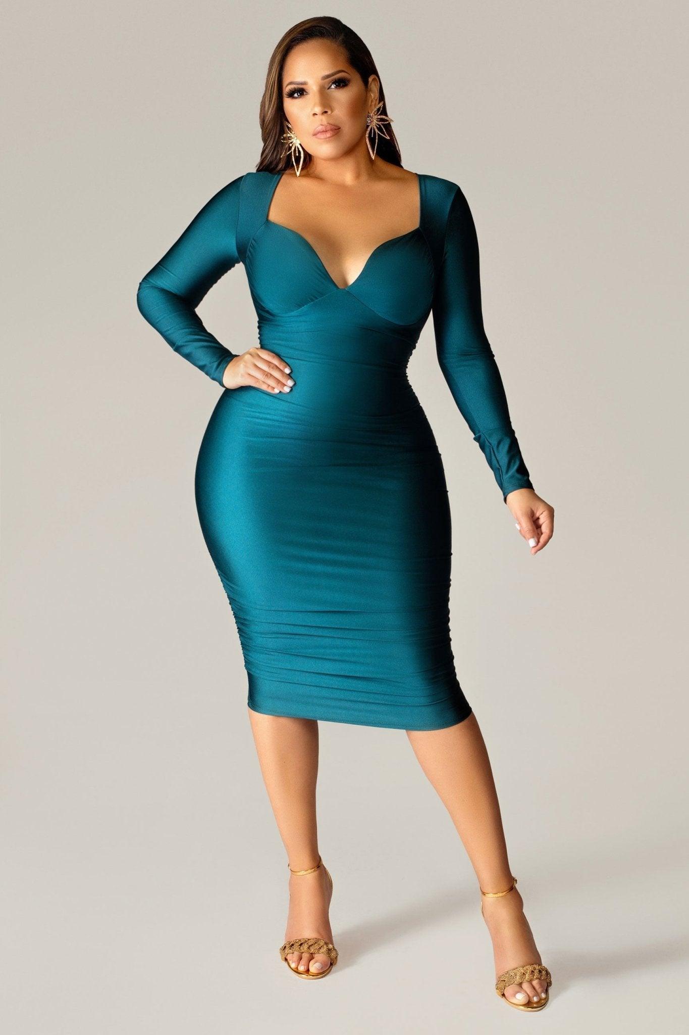 Guadalupe Ruched Bodycon Dress - MY SEXY STYLES