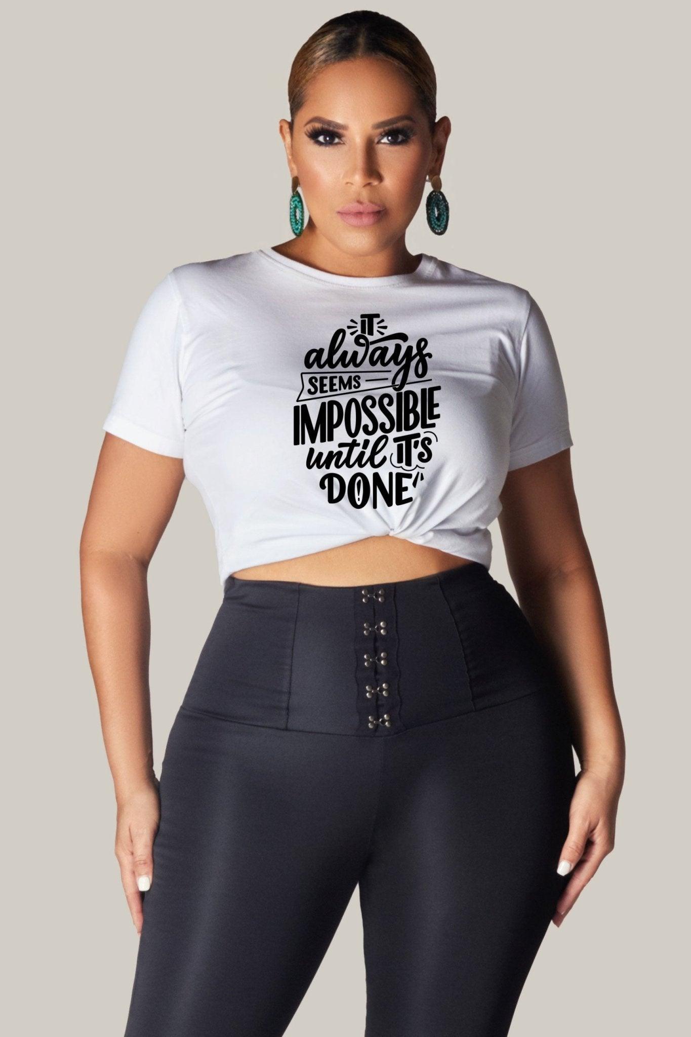 It Always Seems Impossible Until It's Done UNISEX JERSEY SHORT SLEEVE TEE - MY SEXY STYLES