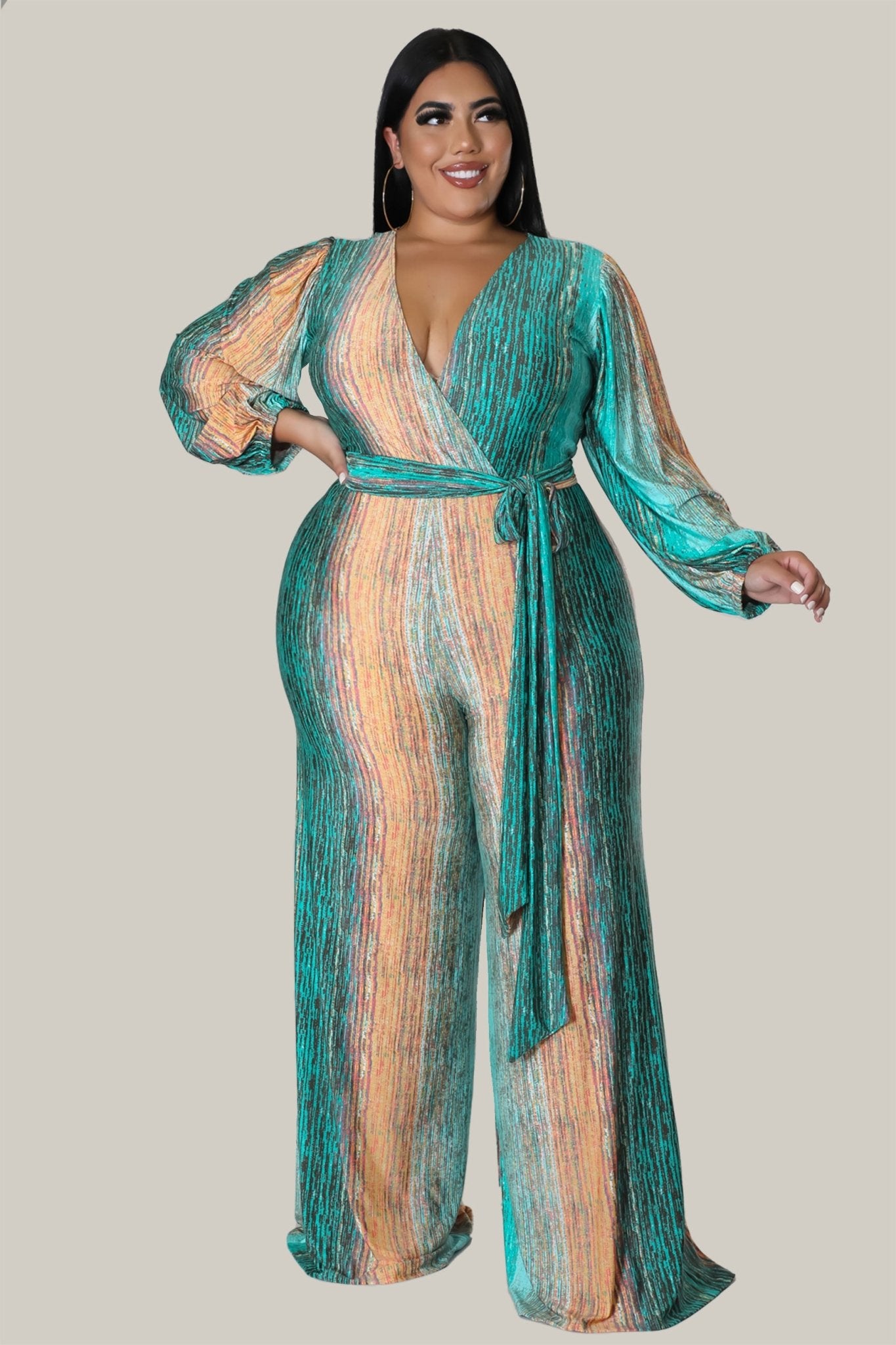 Katalina Bell Sleeves Dressy Jumpsuit - MY SEXY STYLES
