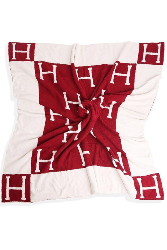 Luxury 'H' Pattern Soft Throw Blanket - MY SEXY STYLES