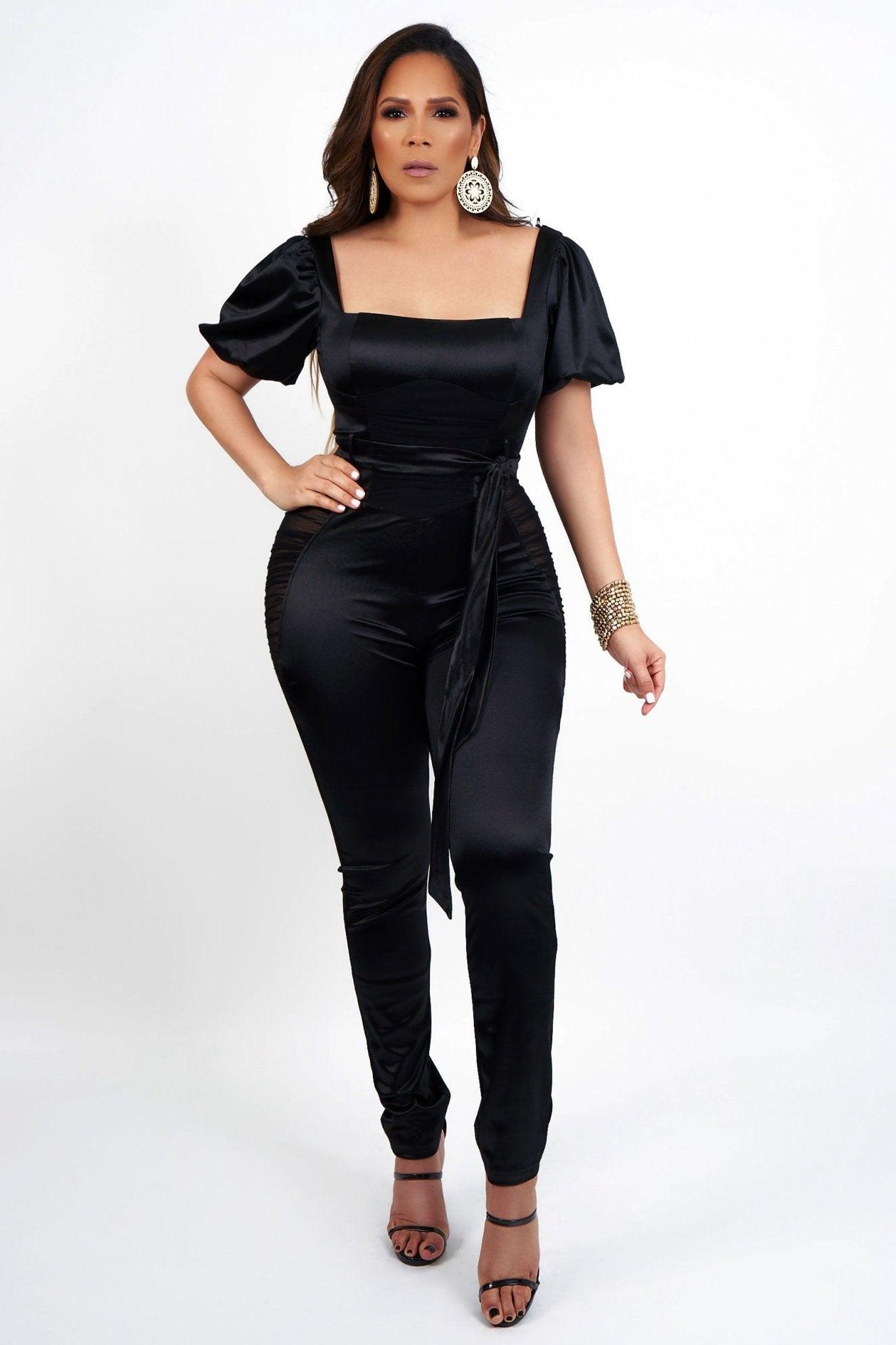 Mazikeen Sexy Sheer Satin Jumpsuit - MY SEXY STYLES