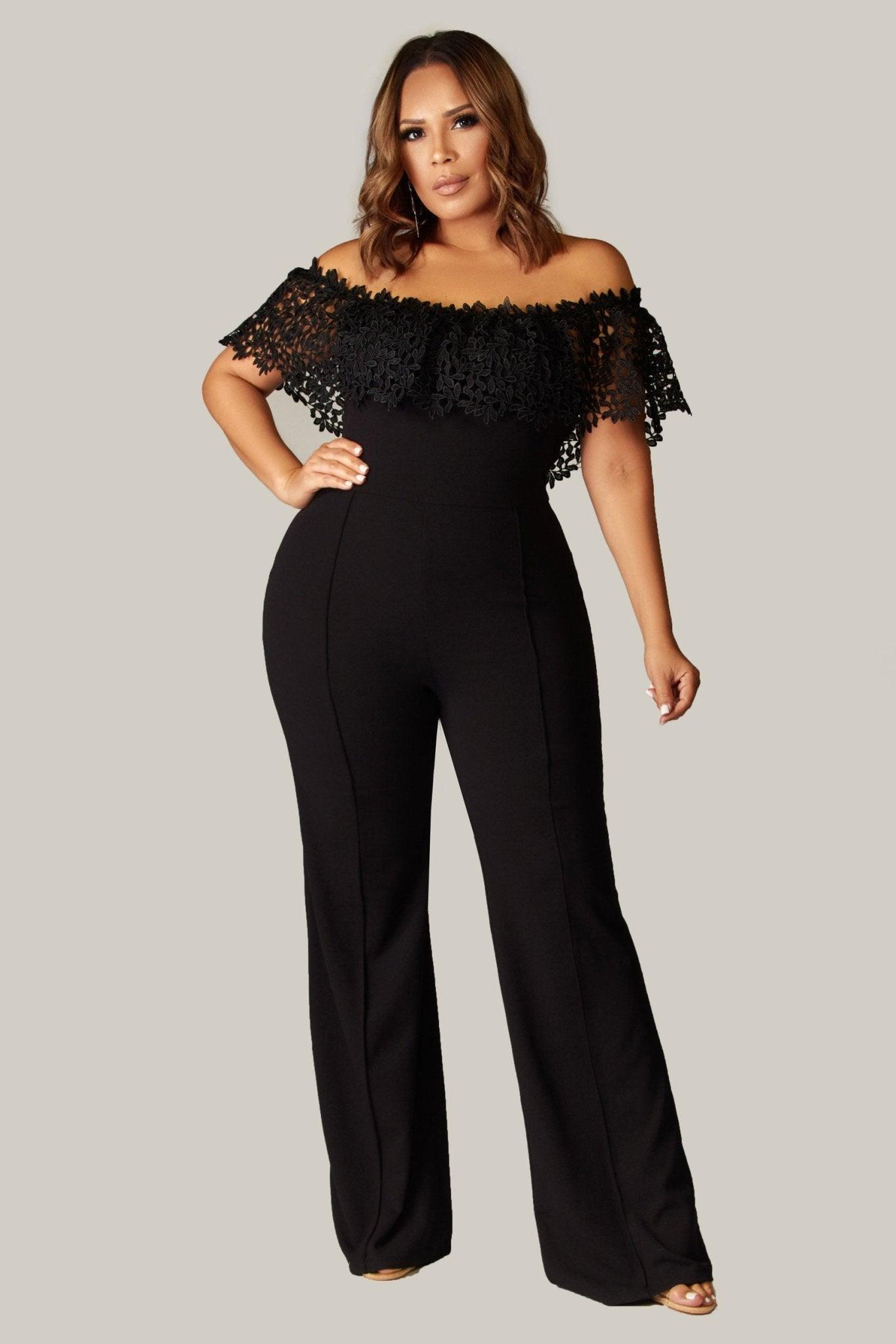 Mia Crochet Band Off Shoulder Jumpsuit - MY SEXY STYLES