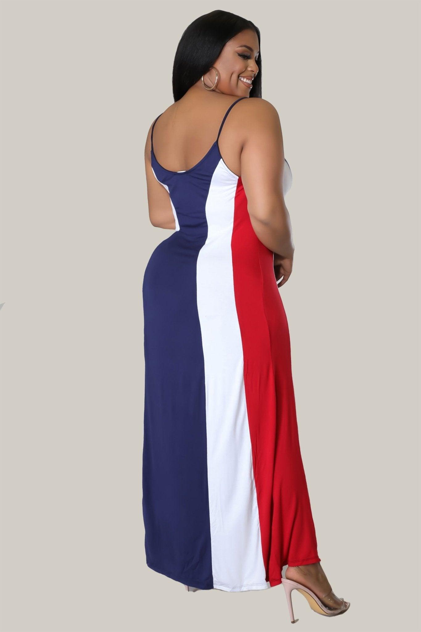 Noelle Color Block Maxi Dress - MY SEXY STYLES