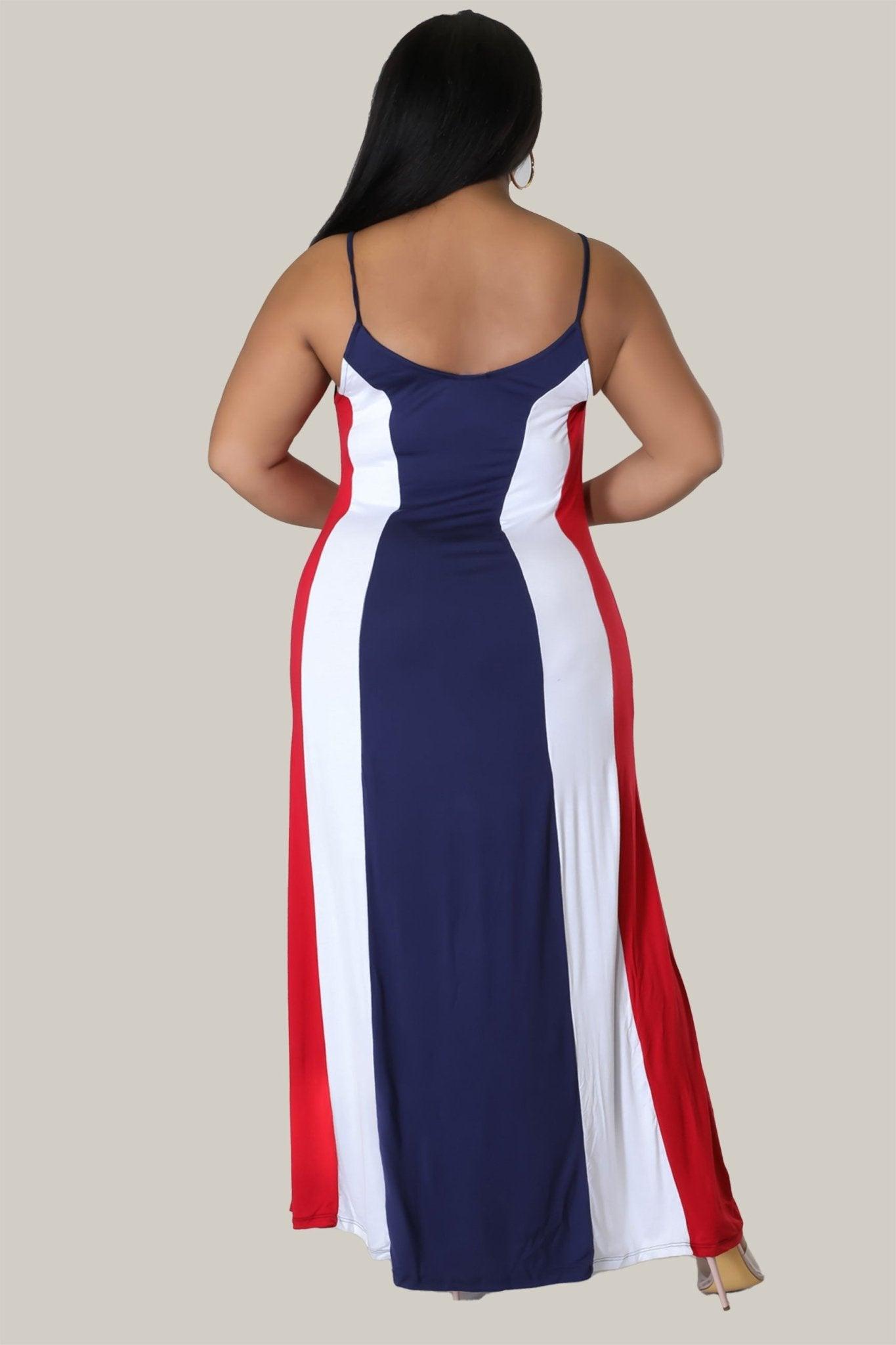 Noelle Color Block Maxi Dress - MY SEXY STYLES