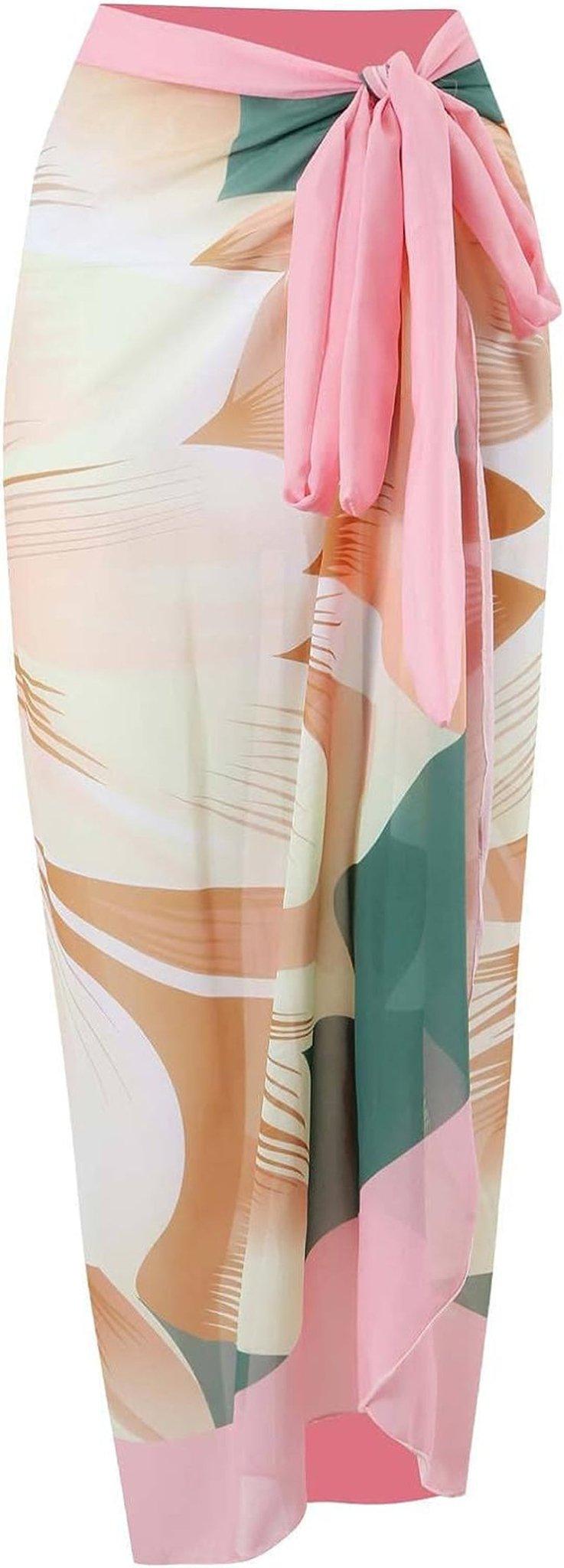 One Piece Swimsuit with Beach Cover up Wrap Skirt - MY SEXY STYLES