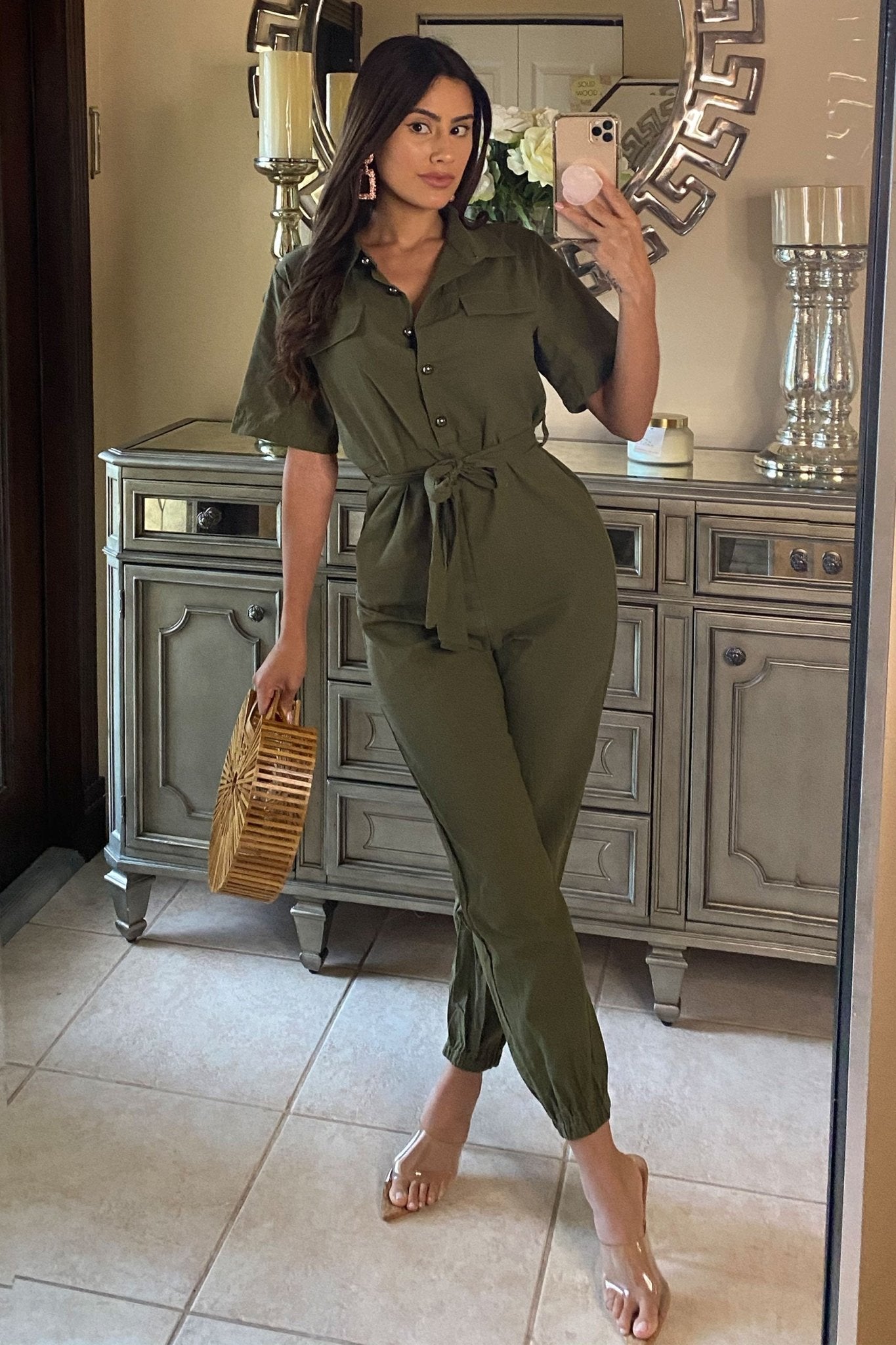 Payton Button Down Casual Jumpsuit - MY SEXY STYLES