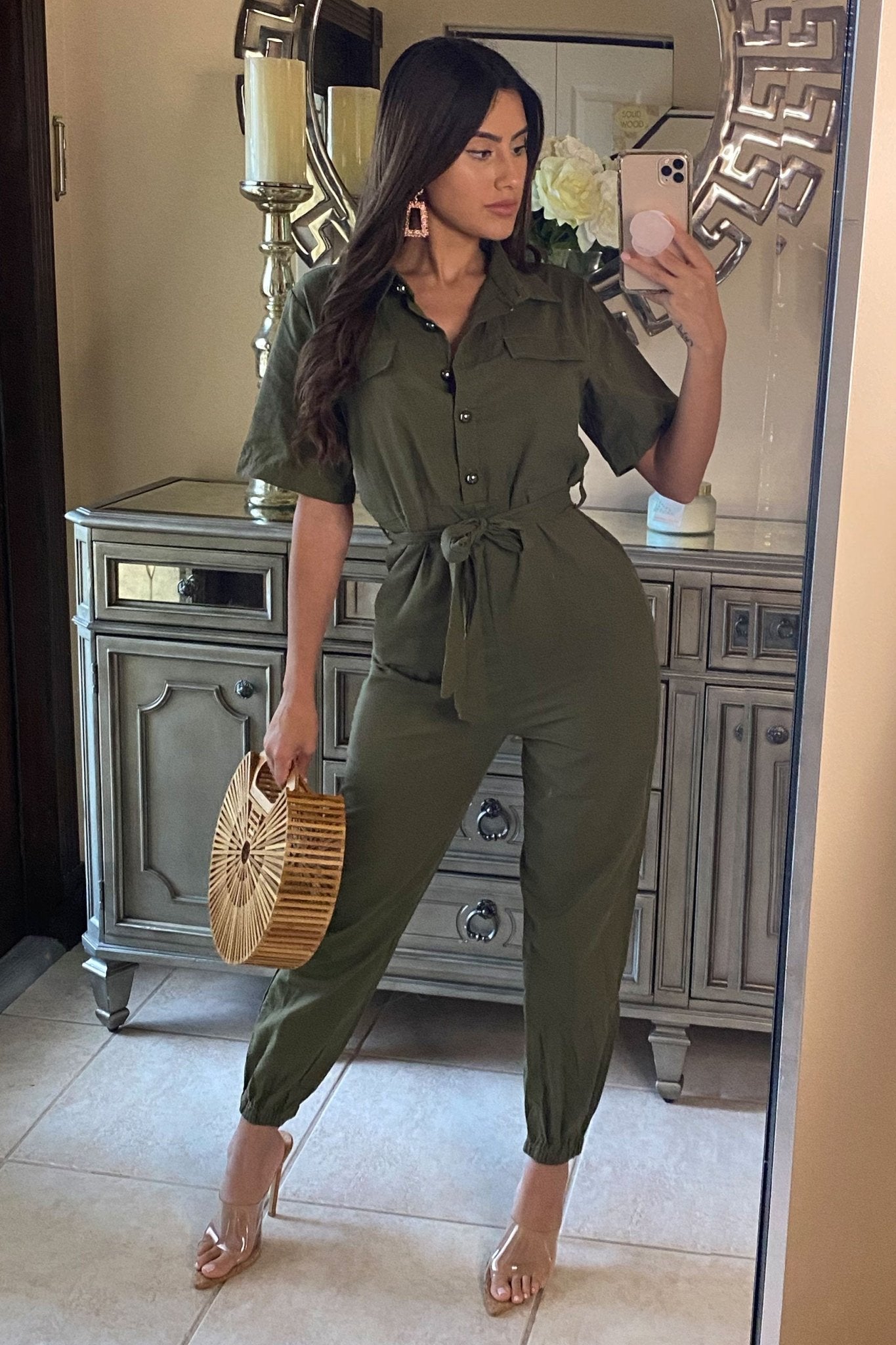 Payton Button Down Casual Jumpsuit - MY SEXY STYLES