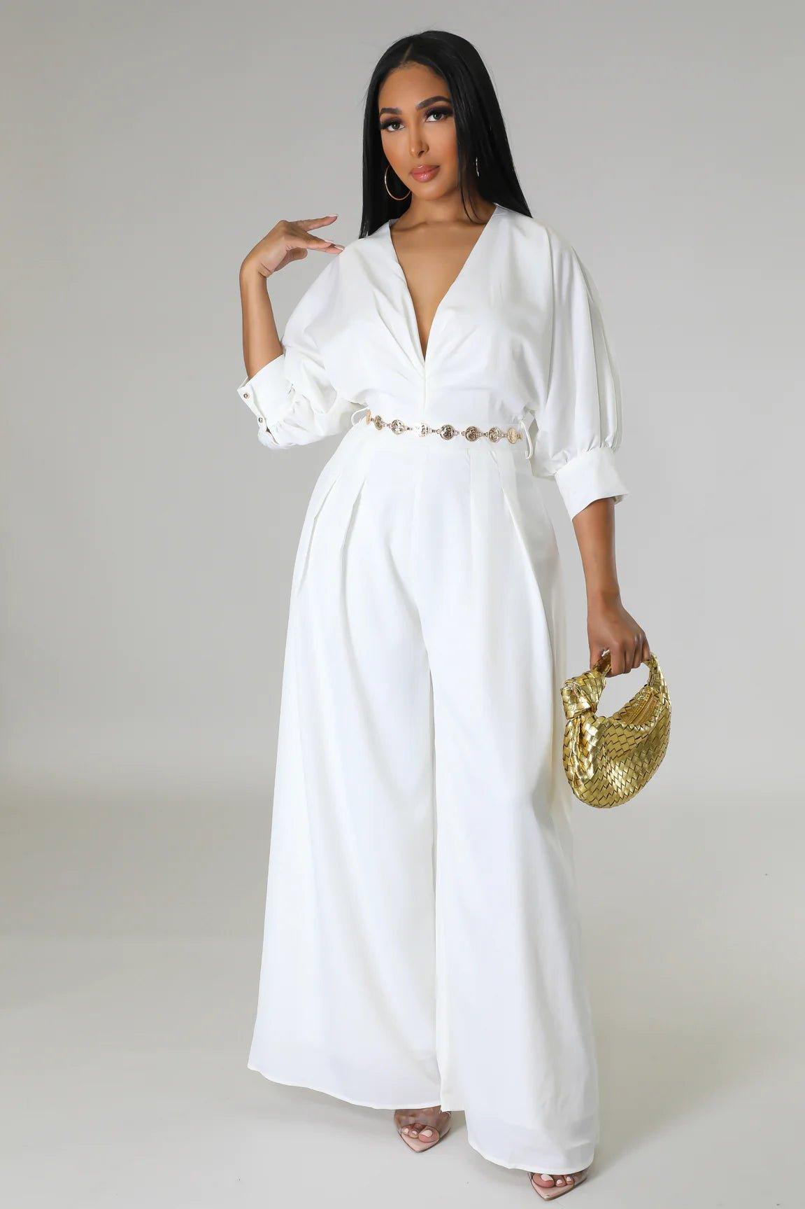 Pearson Belted Palazzo Jumpsuit - MY SEXY STYLES