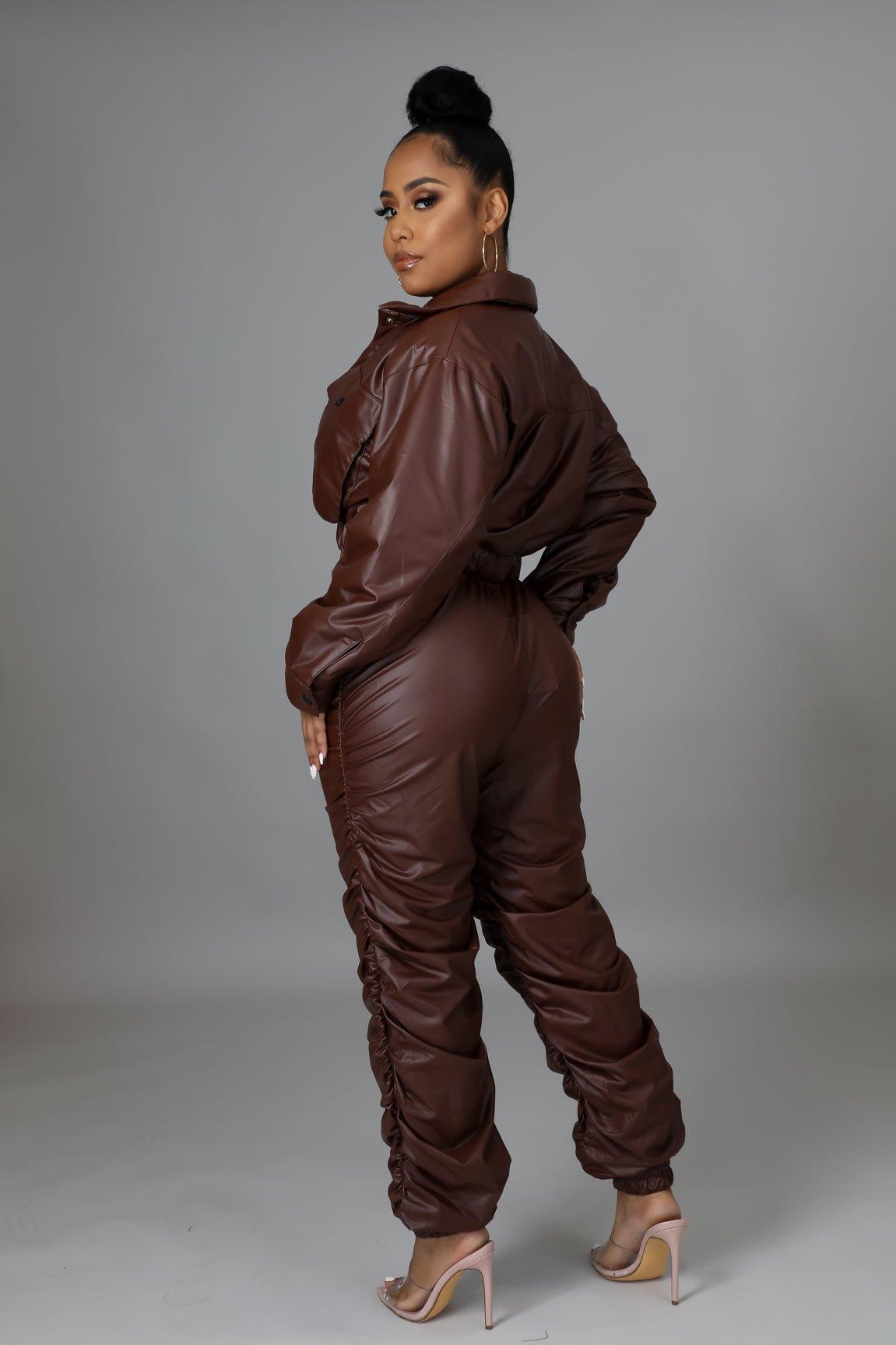 Reagan Pants Faux Leather Set - MY SEXY STYLES