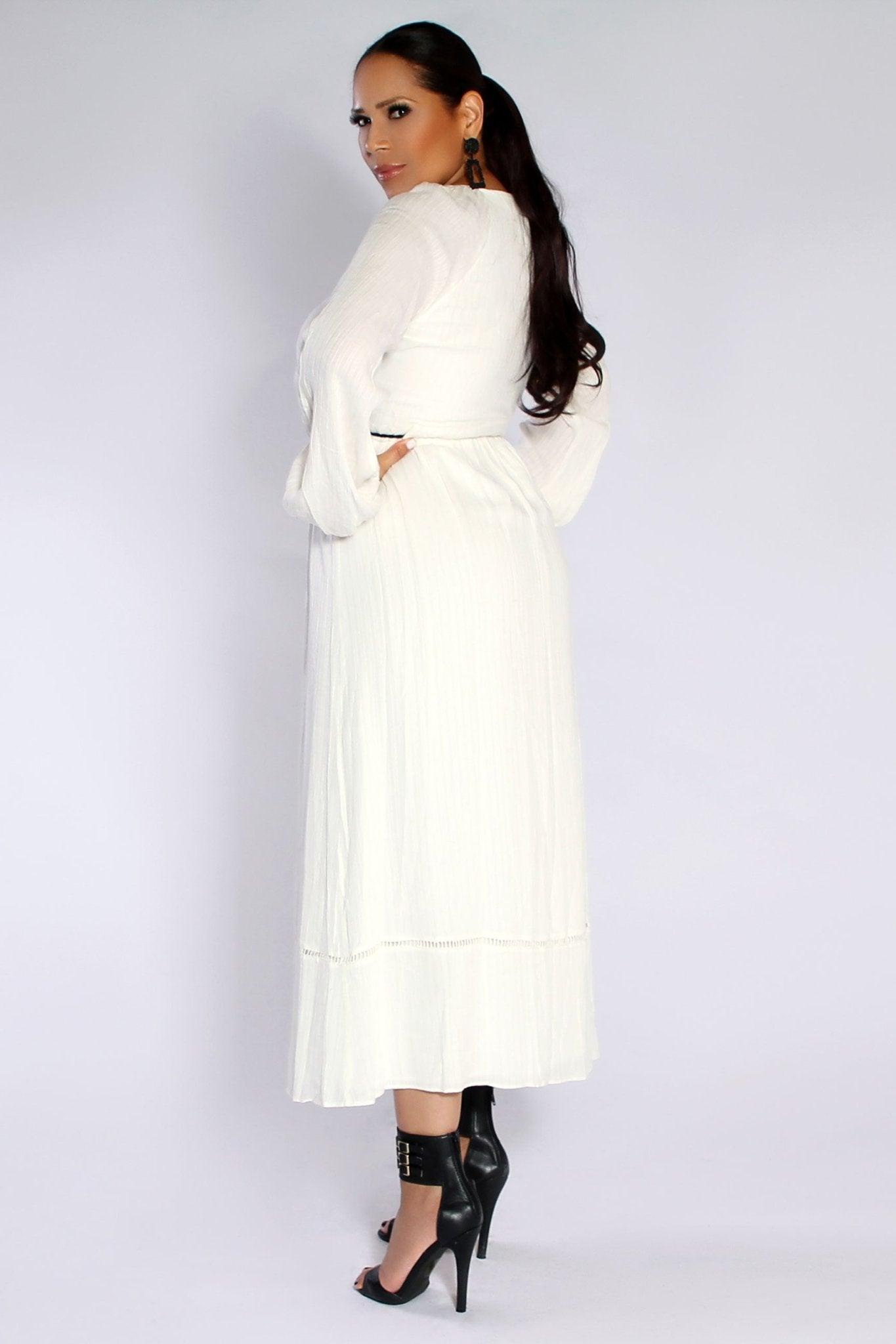 Robin Long Sleeves Embroidered Dress - MY SEXY STYLES