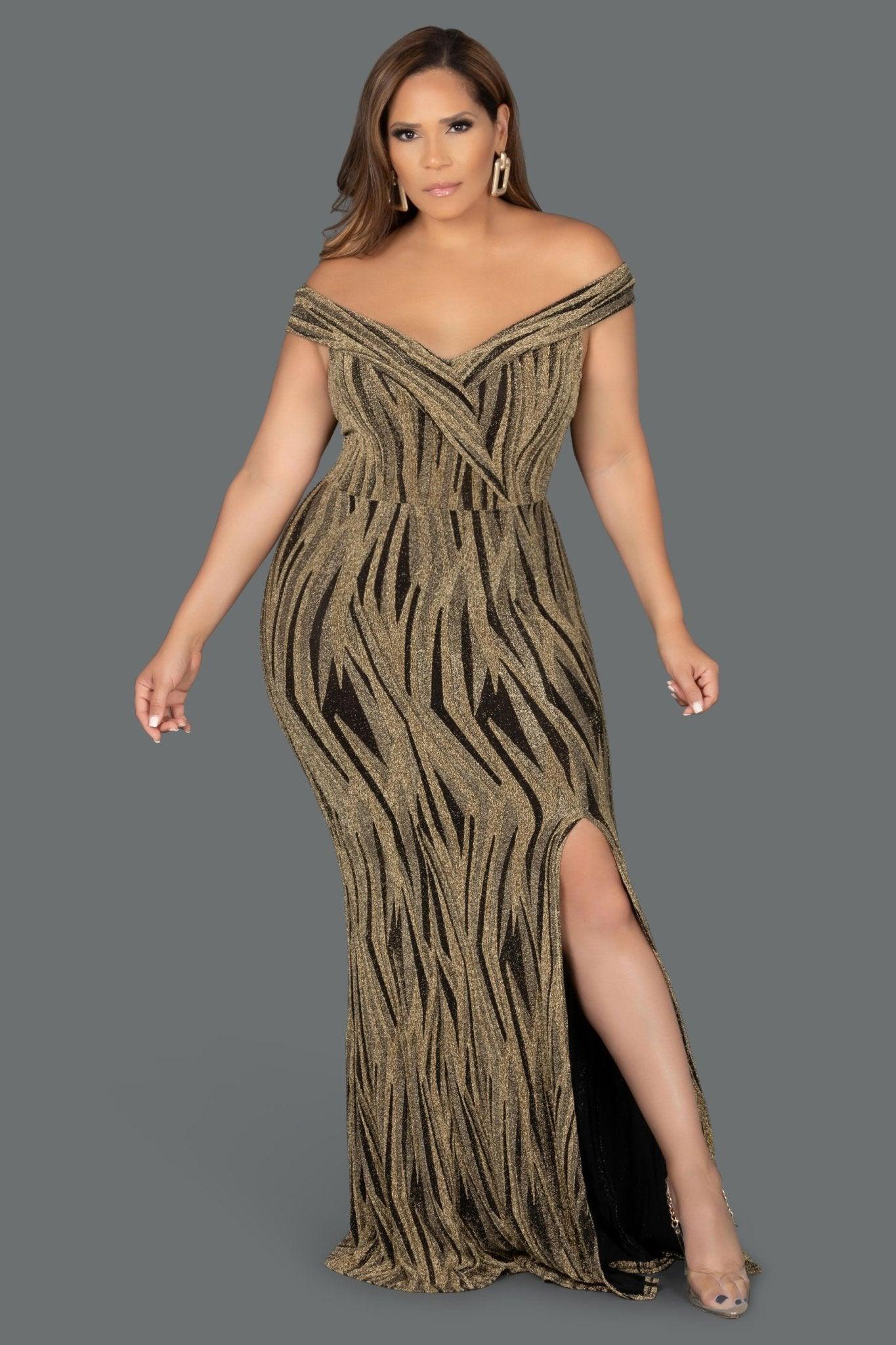Sadie Off-The-Shoulder Gown Dress - MY SEXY STYLES