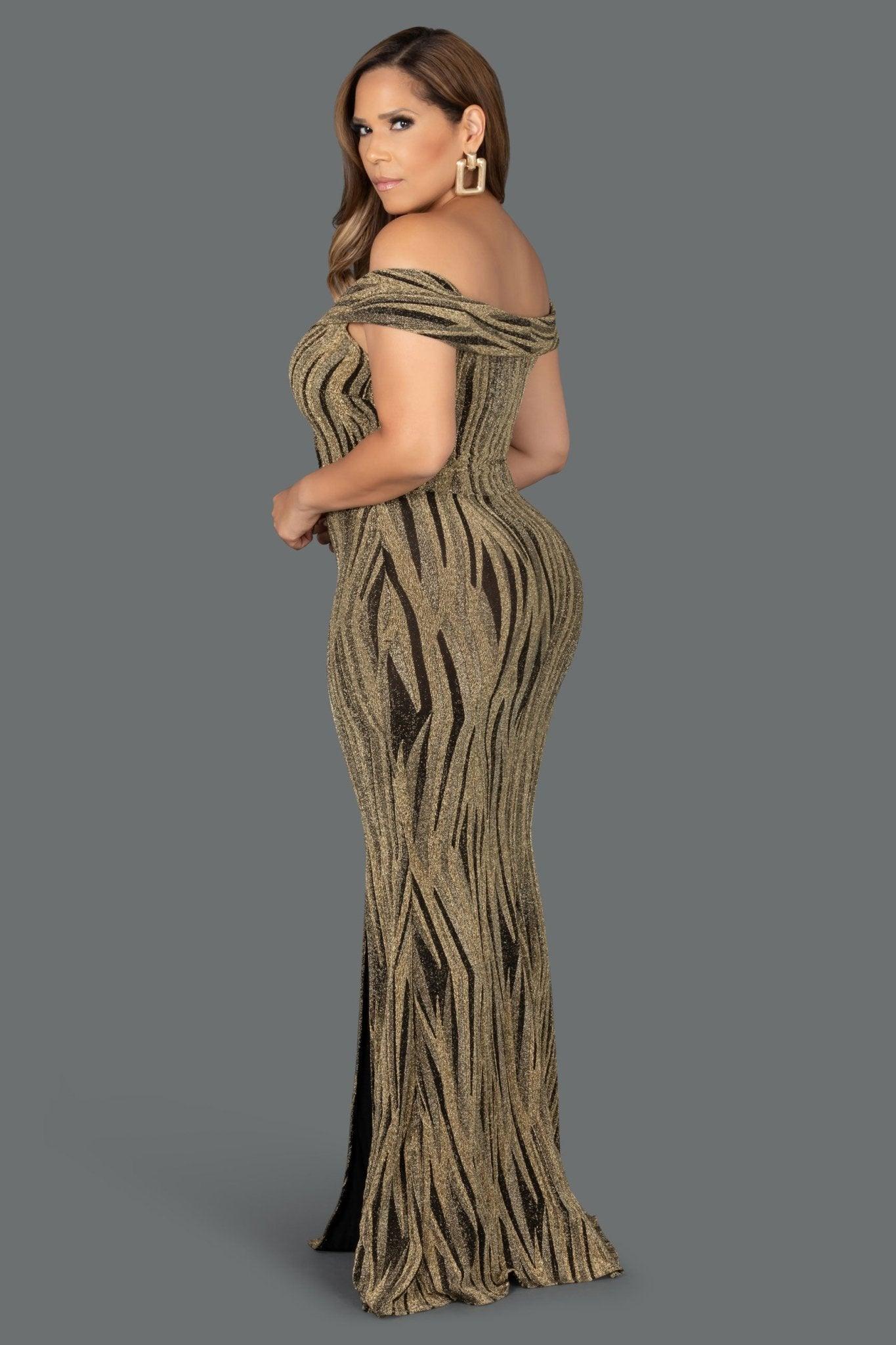 Sadie Off-The-Shoulder Gown Dress - MY SEXY STYLES