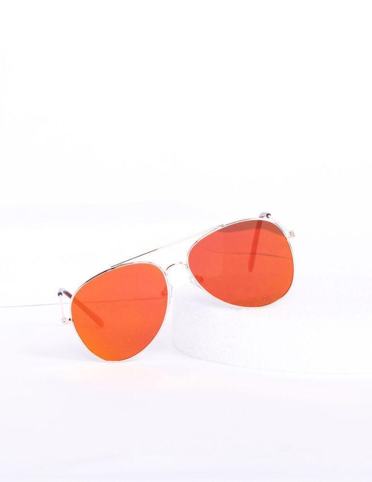 Savannah Classic Teardrop Full Metal Flash Mirrored Flat Lens Aviator Sunglasses - Fuchsia - MY SEXY STYLES