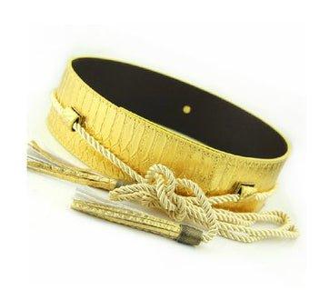 Snake Faux Leather Rope Tie Belt - MY SEXY STYLES