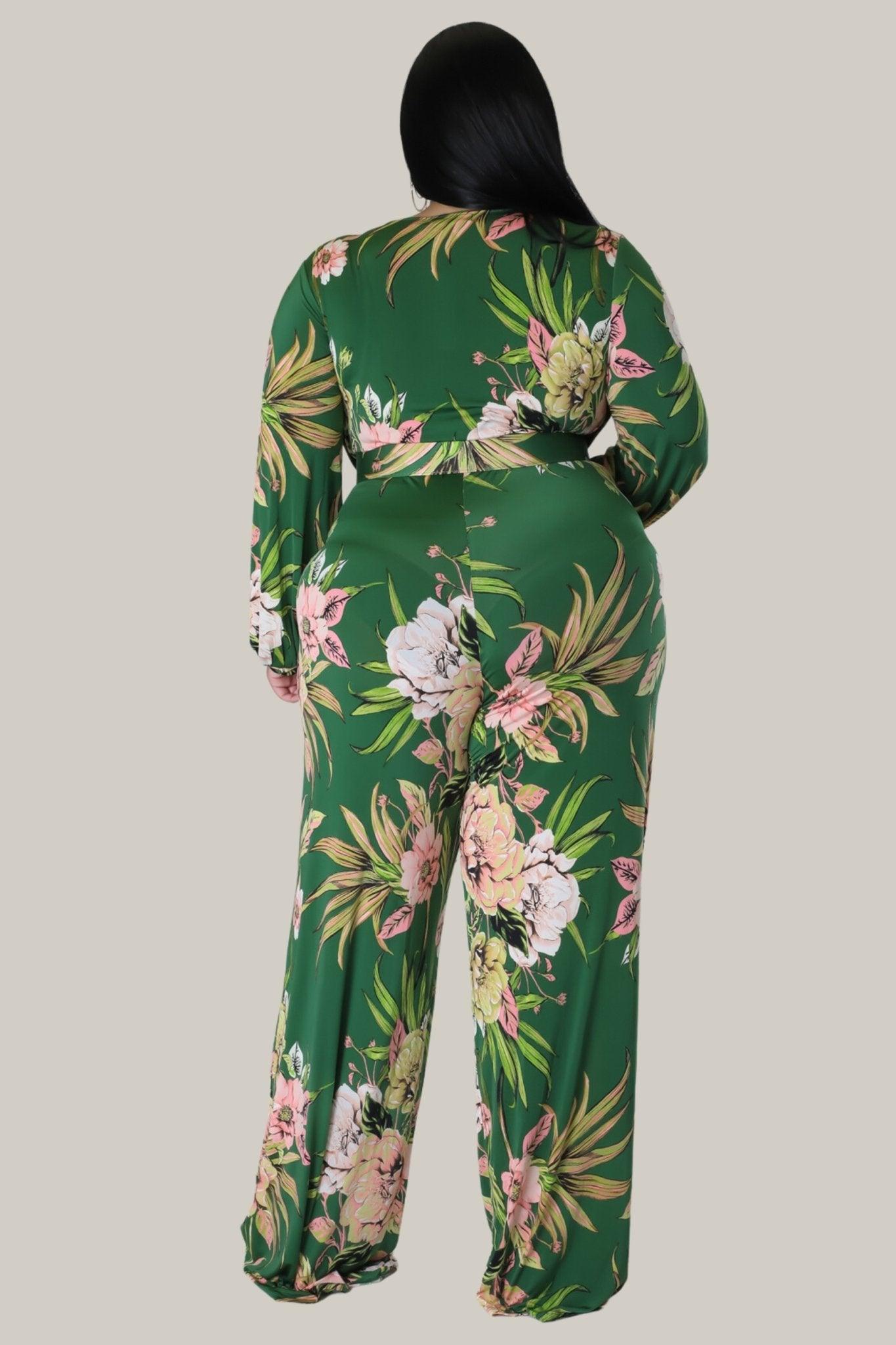Spring Days Floral Belted Jumpsuit - MY SEXY STYLES