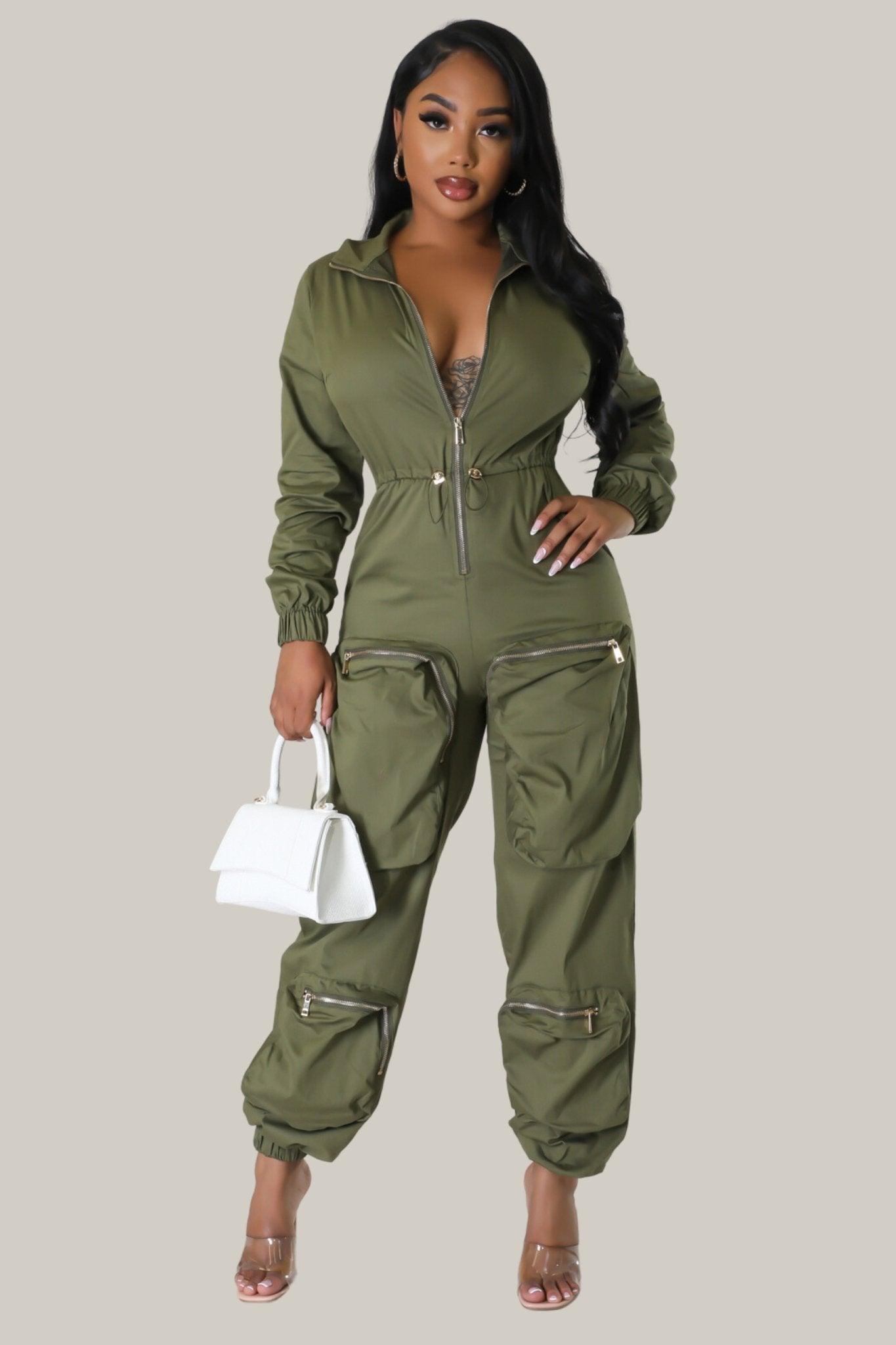 Timeless Glam Cargo Jumpsuit - MY SEXY STYLES