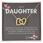 To My Daughter Interlocking Hearts Necklace with Luxury Box & MC - MY SEXY STYLES