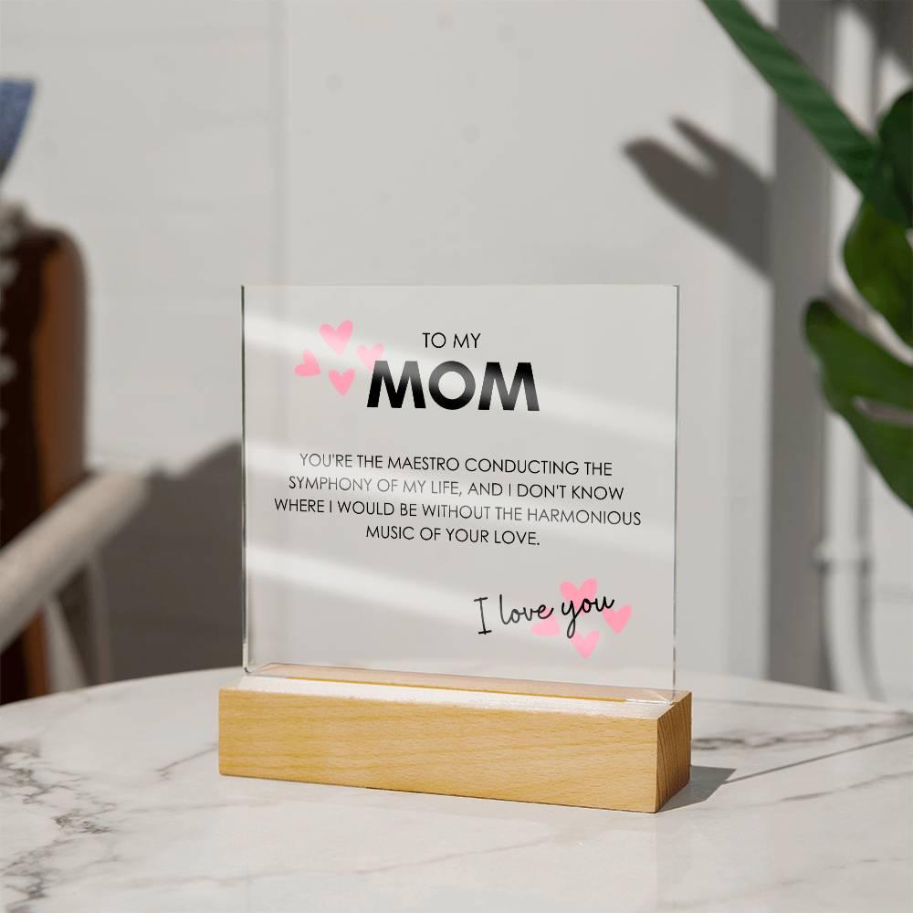 TO MY MOM Square Acrylic Plaque - MY SEXY STYLES
