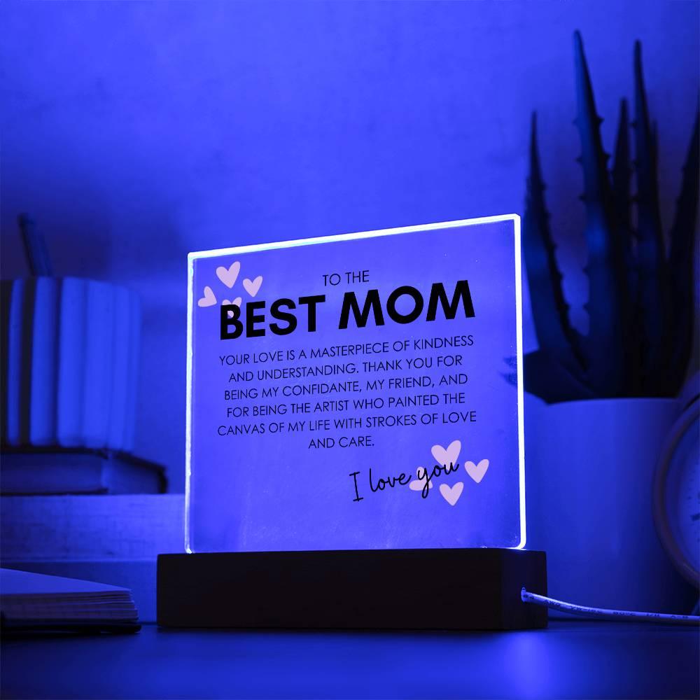 TO THE BEST MOM Square Acrylic Plaque - MY SEXY STYLES