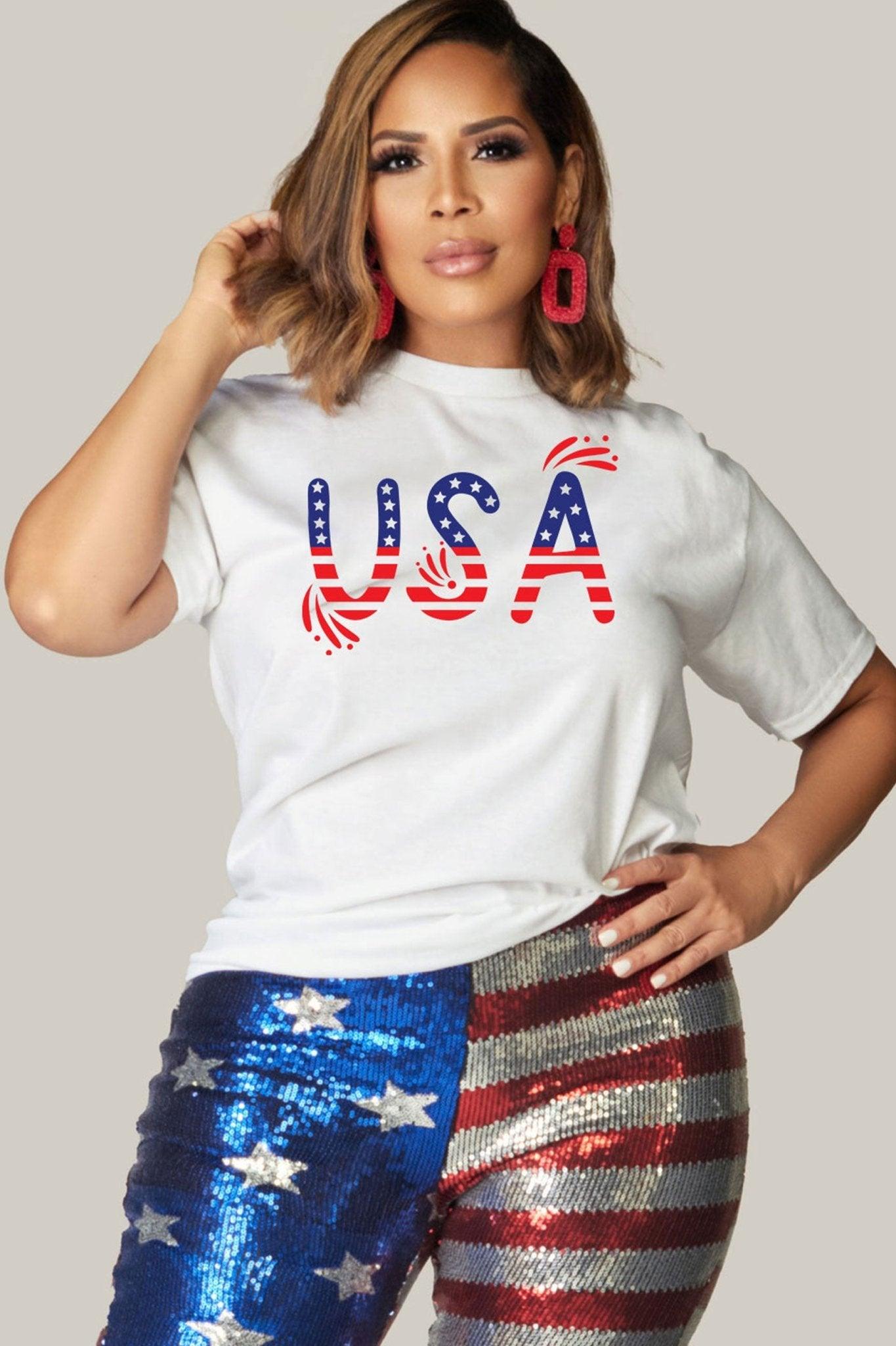 USA American Flag Unisex Tee - MY SEXY STYLES