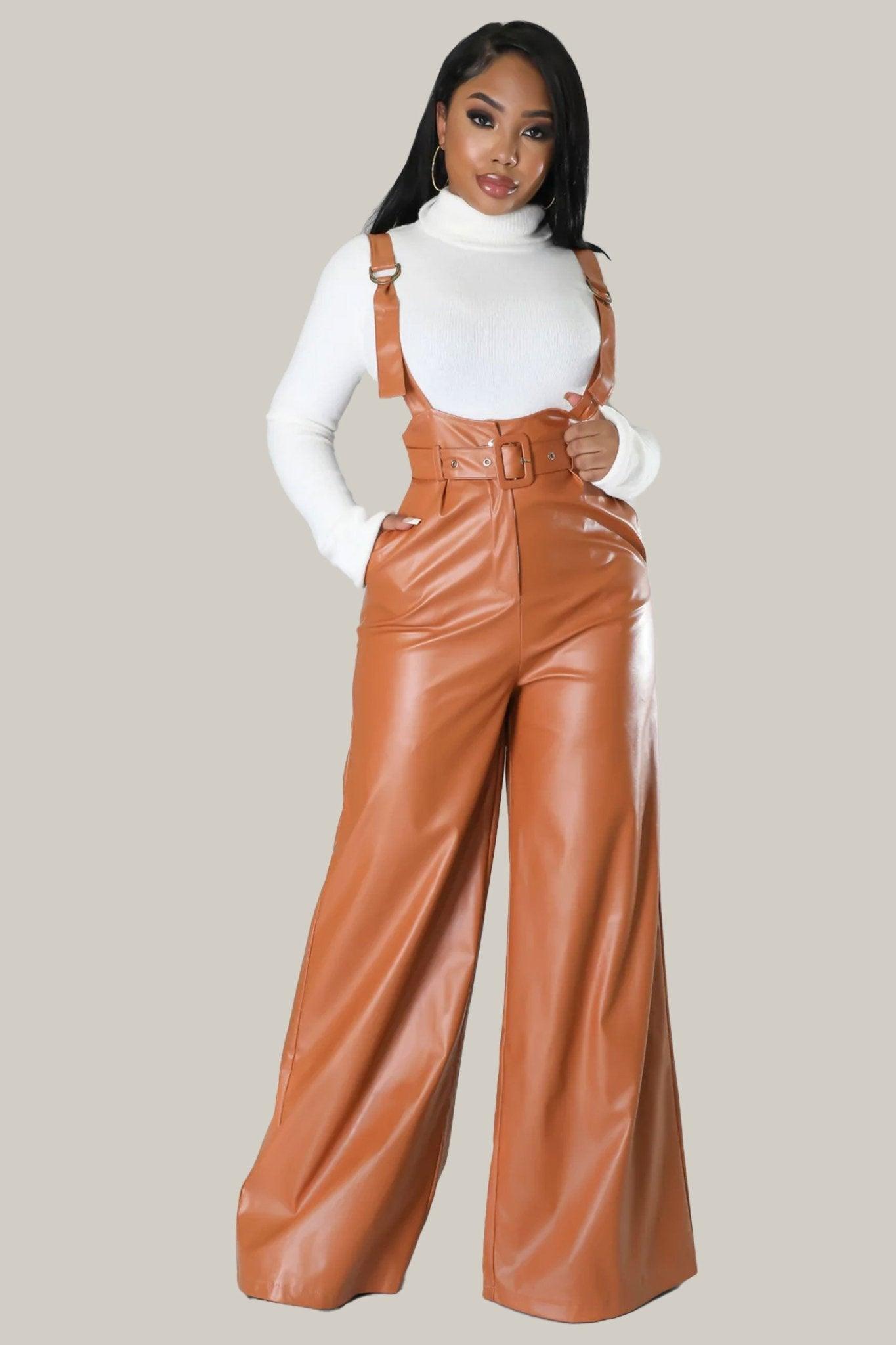 Veline Faux Leather Jumpsuit - MY SEXY STYLES